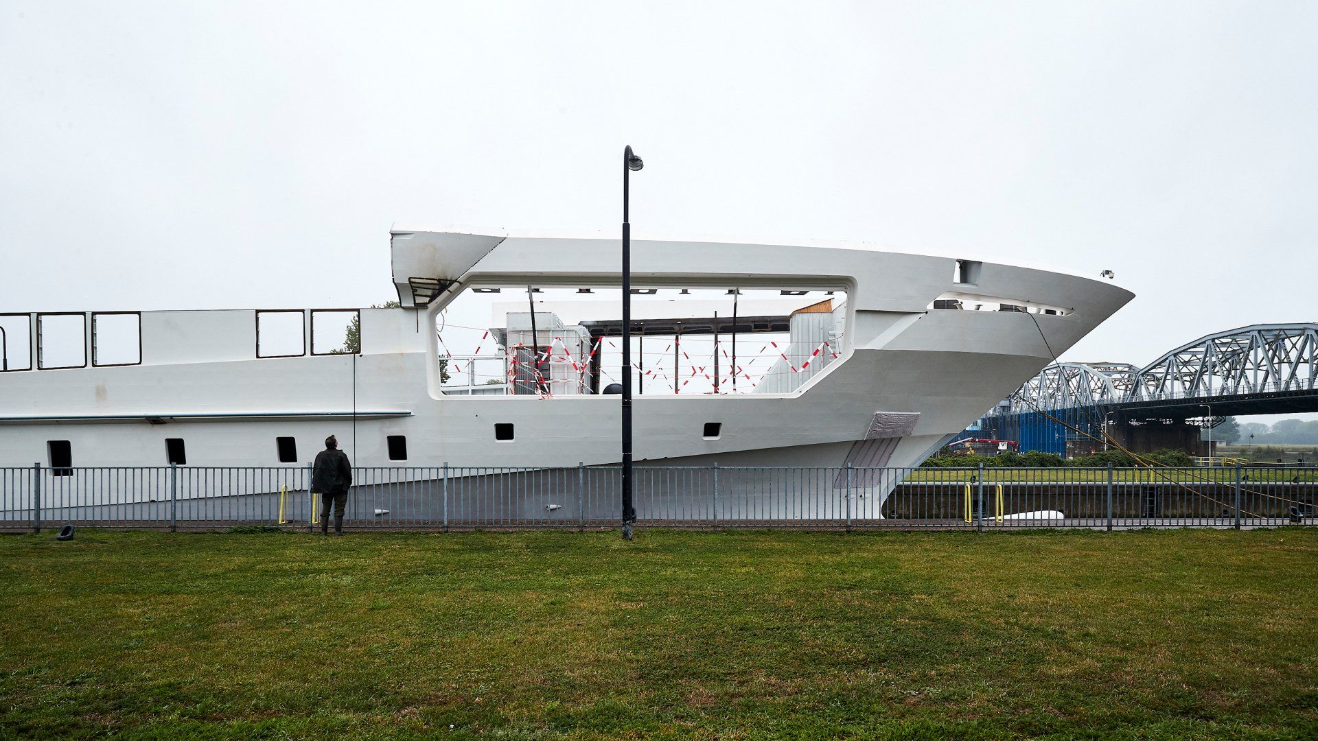 Heesen Yacht 19360 transport of the steel hull. ©Dick Holthuis International Yacht Photographer