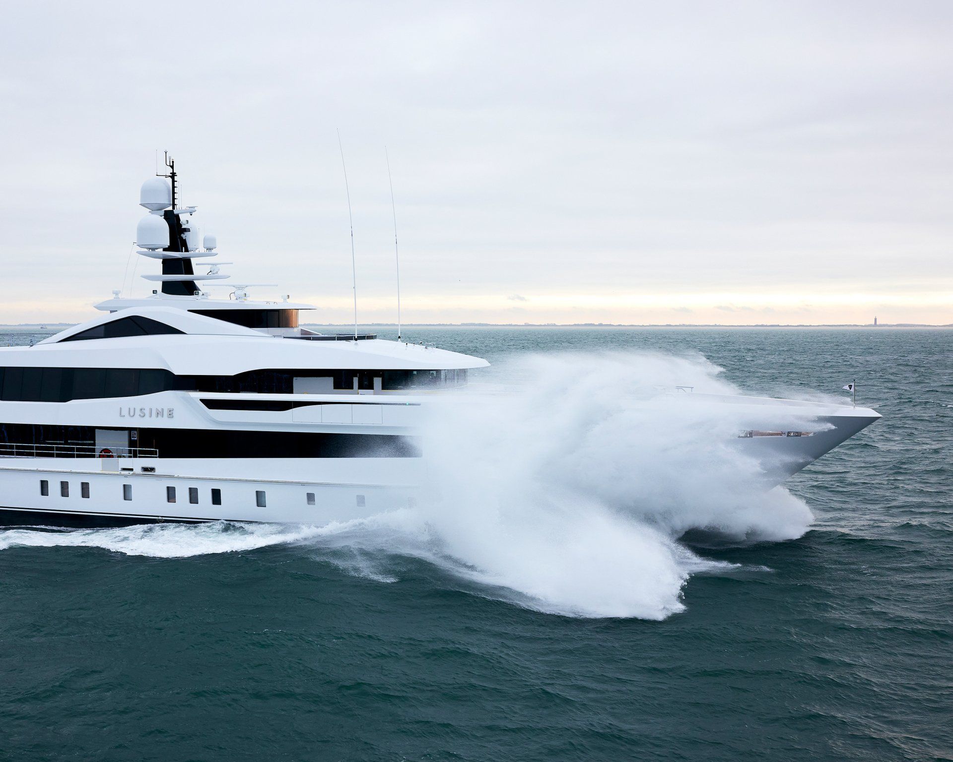 Heesen Yacht 19360 during the sea trials.  ©Dick Holthuis International Yacht Photographer