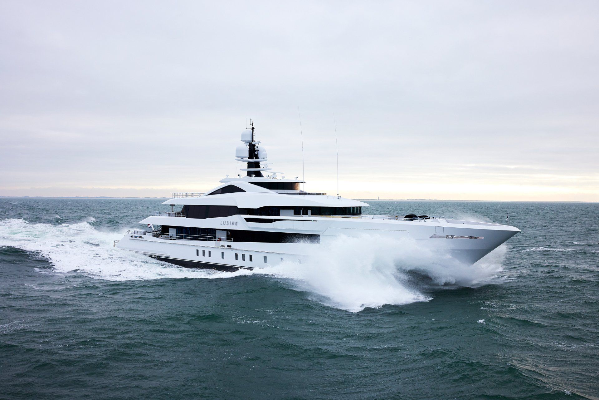 Heesen Yacht 19360 during the sea trials.  ©Dick Holthuis International Yacht Photographer