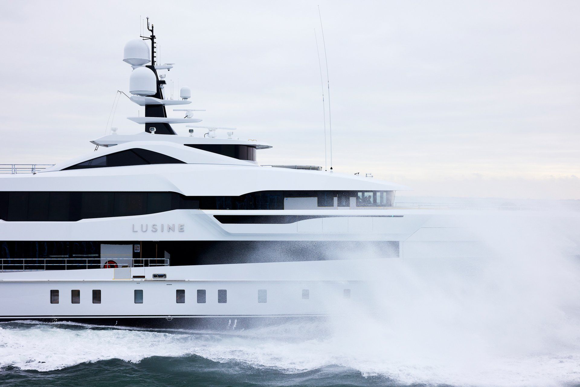 Heesen Yacht 19360 during the sea trials.  ©Dick Holthuis International Yacht Photographer