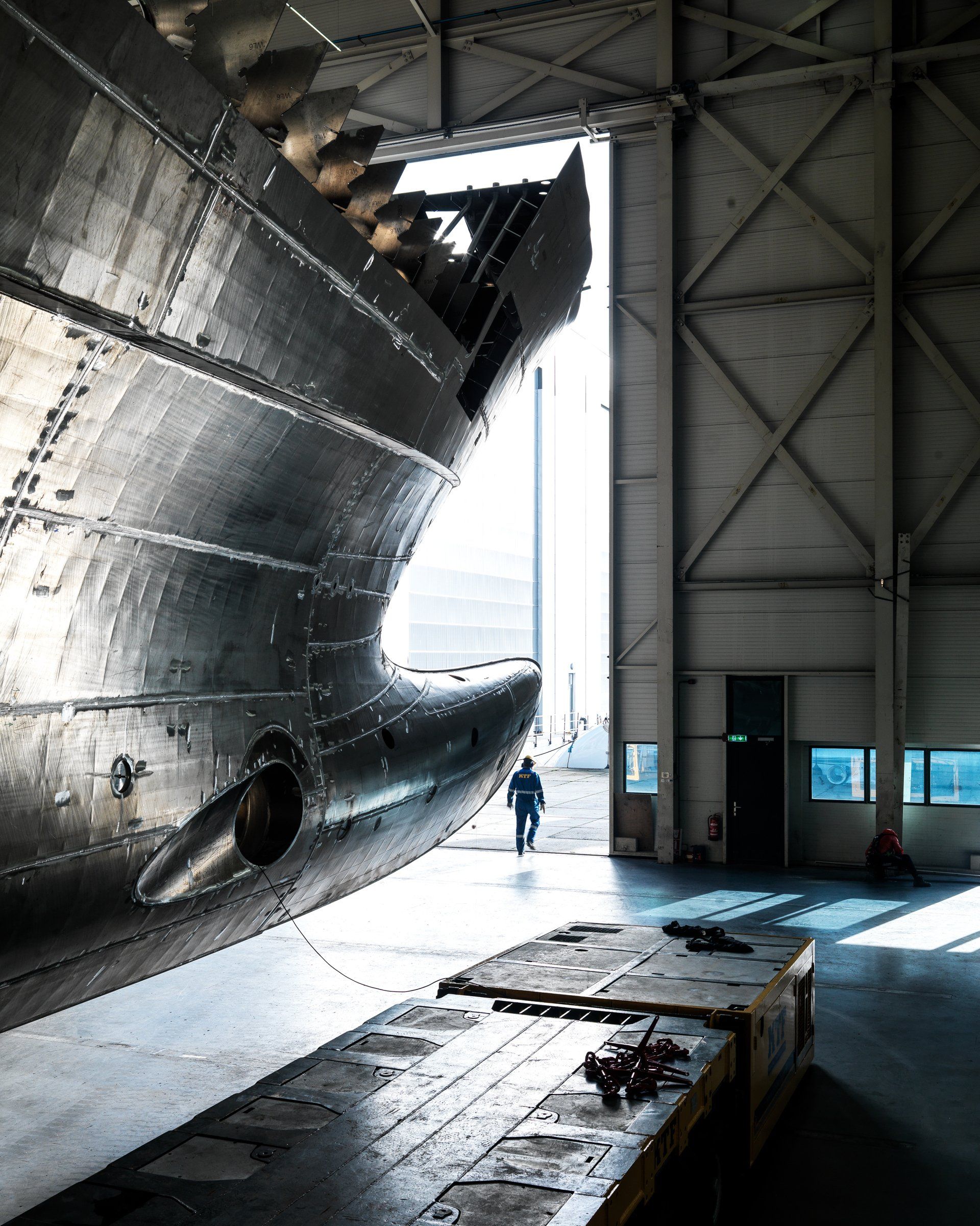 Heesen Yacht 19480 during the construction of the aluminum hull in Oss. ©Dick Holthuis International Yacht Photographer