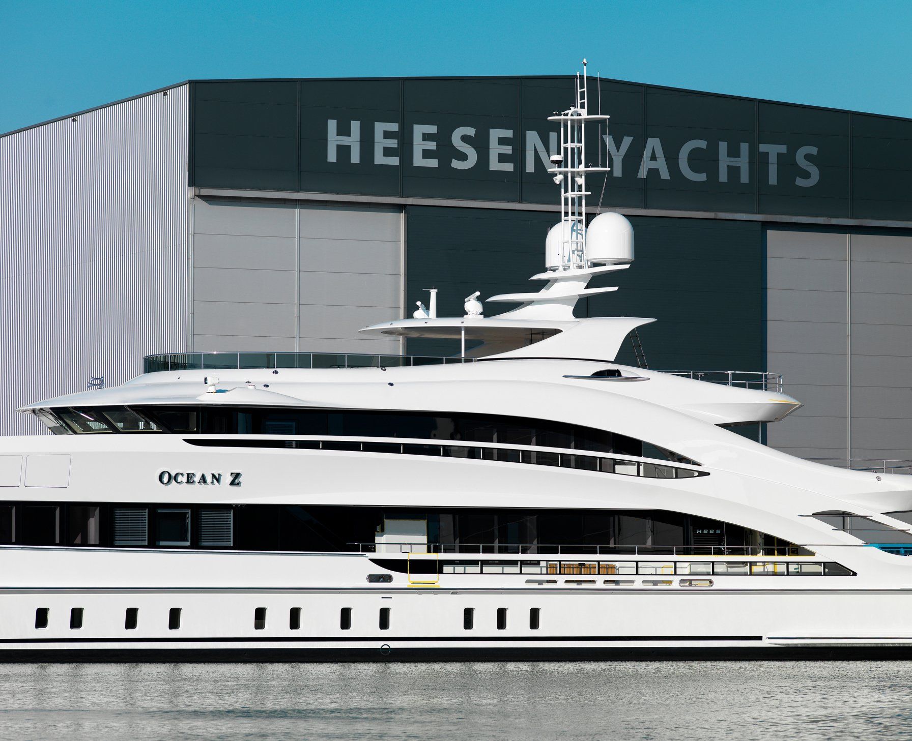 Heesen Yacht 19650 at the yard in Oss. ©Dick Holthuis International Yacht Photographer