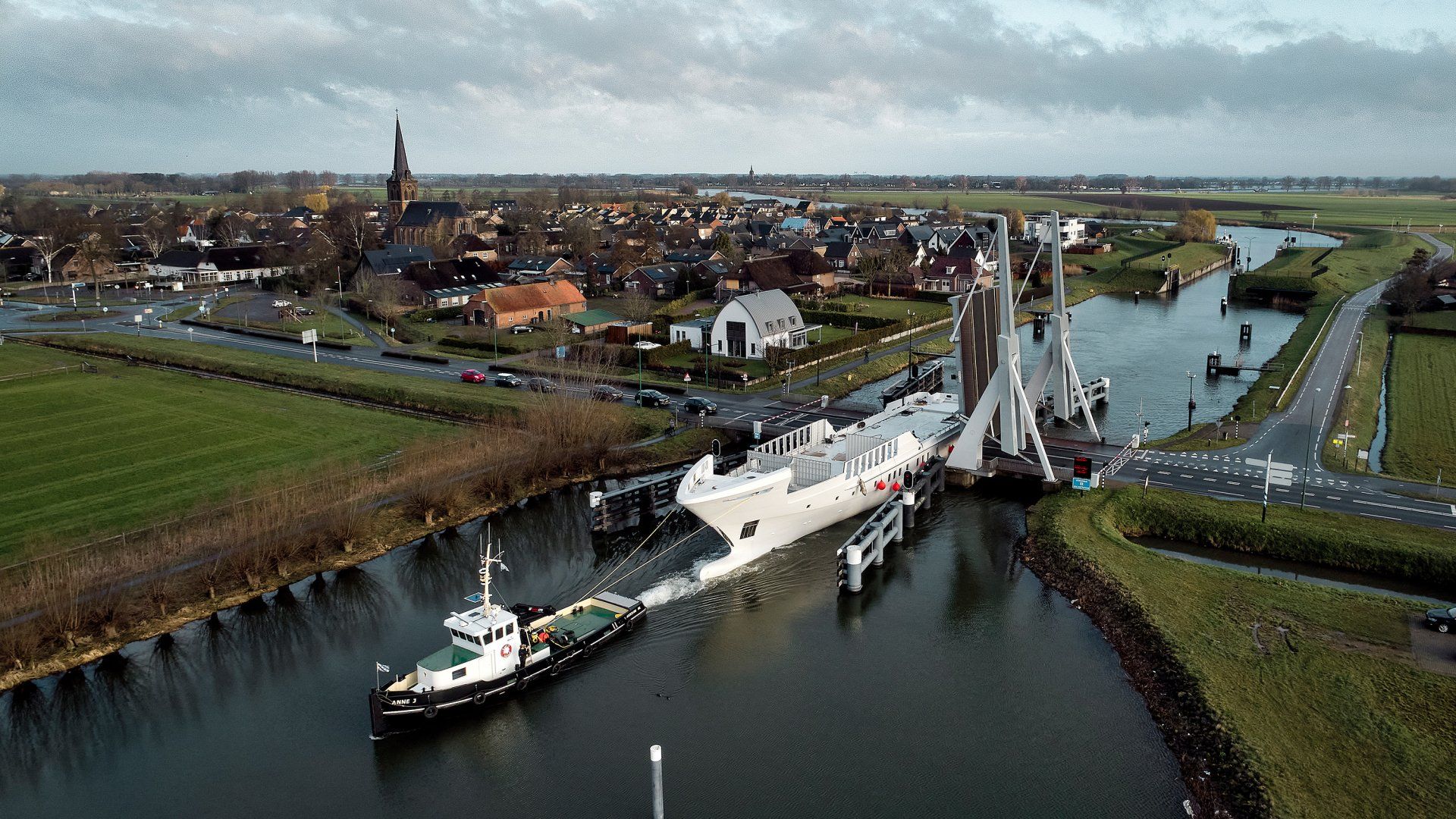 Heesen Yacht 19755 transportation of the steel hull. ©Dick Holthuis International Yacht Photographer