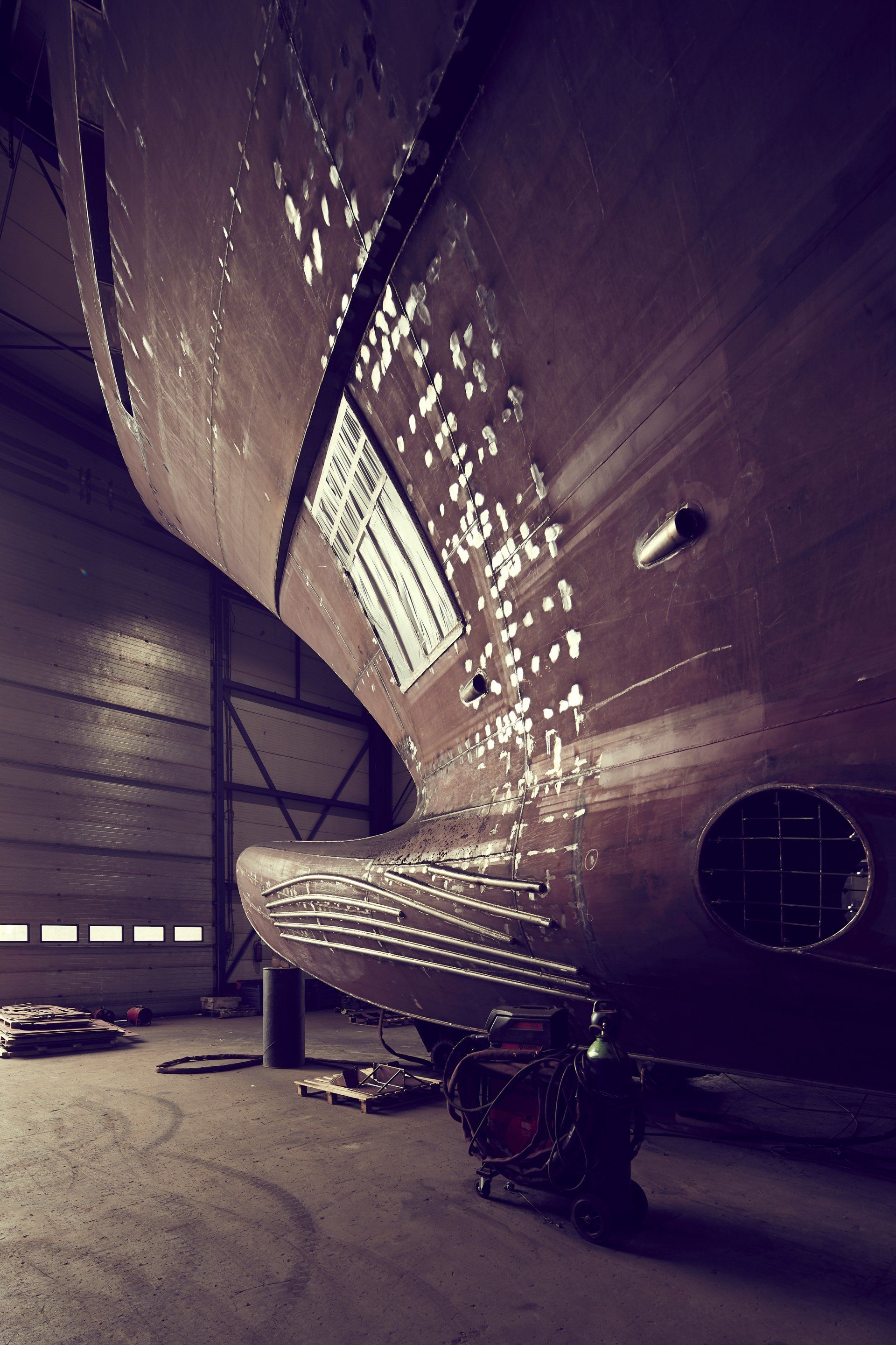 Heesen Yacht 19750 construction of the steel hull.   ©Dick Holthuis International Yacht Photographer