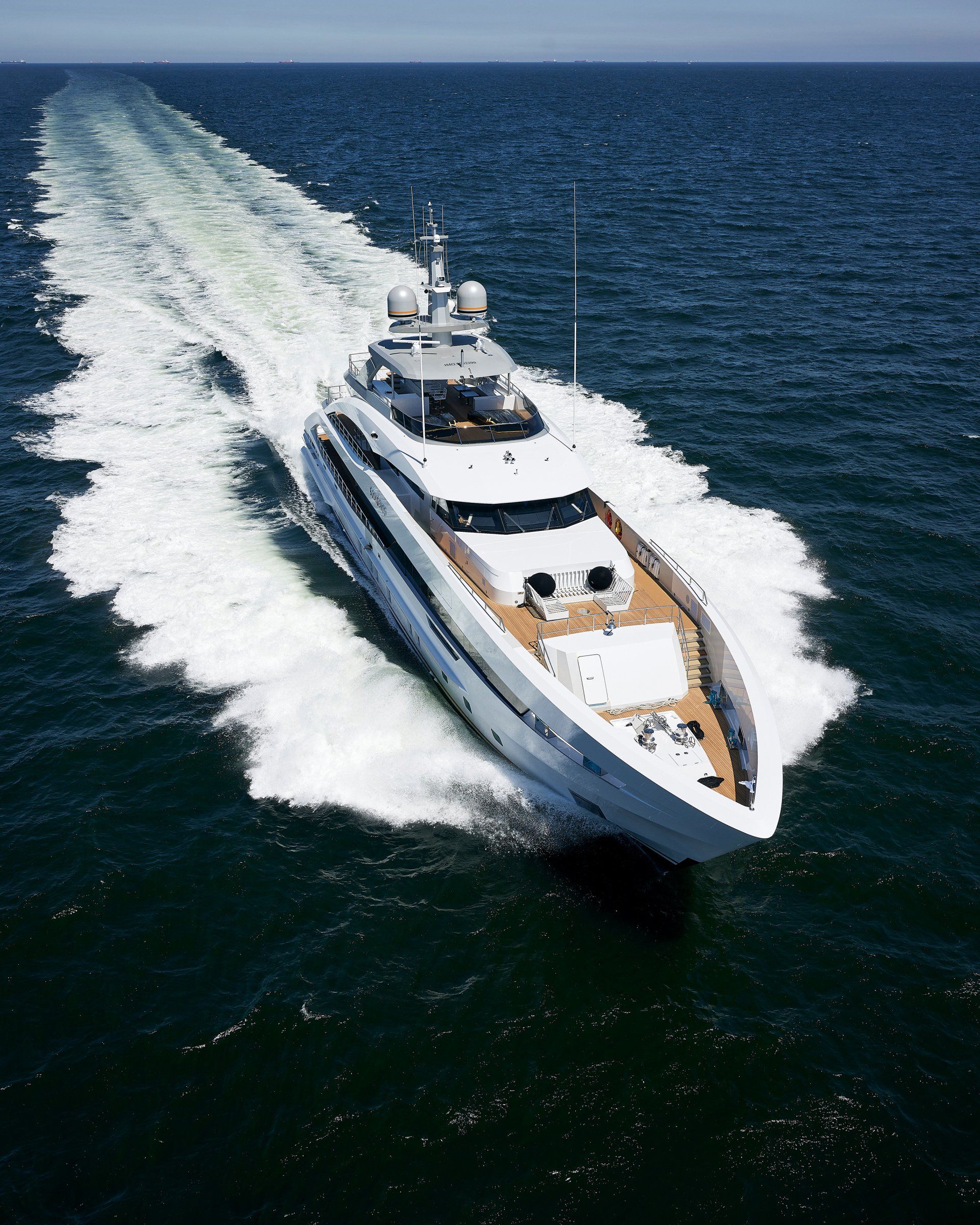 Heesen Yacht 19850 during the sea trials.  ©Dick Holthuis International Yacht Photographer