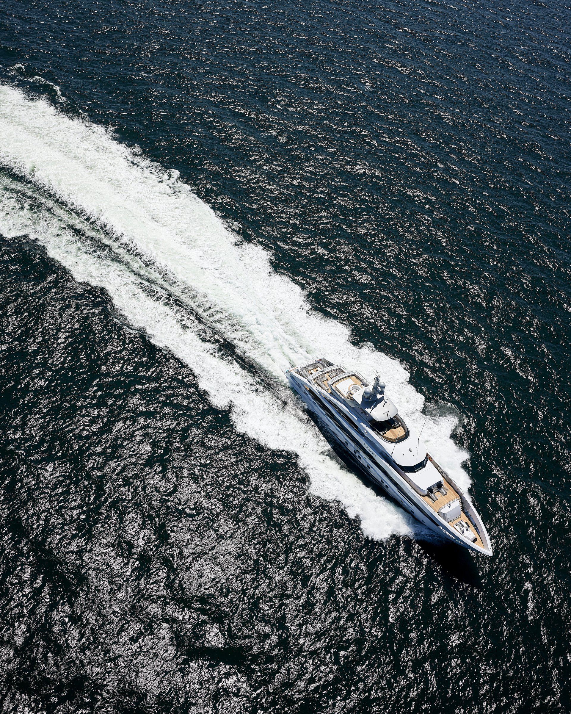 Heesen Yacht 19850 during the sea trials.  ©Dick Holthuis International Yacht Photographer