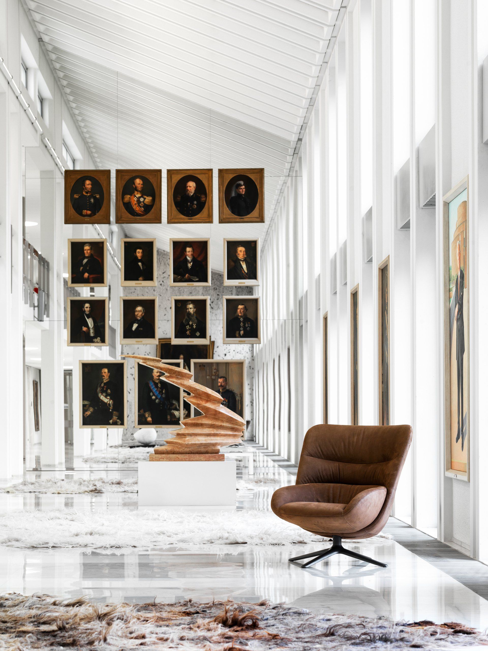 Leolux Hilco chair, photographed in Gouvernement inMaastricht. ©Dick Holthuis International Commercial Photographer.