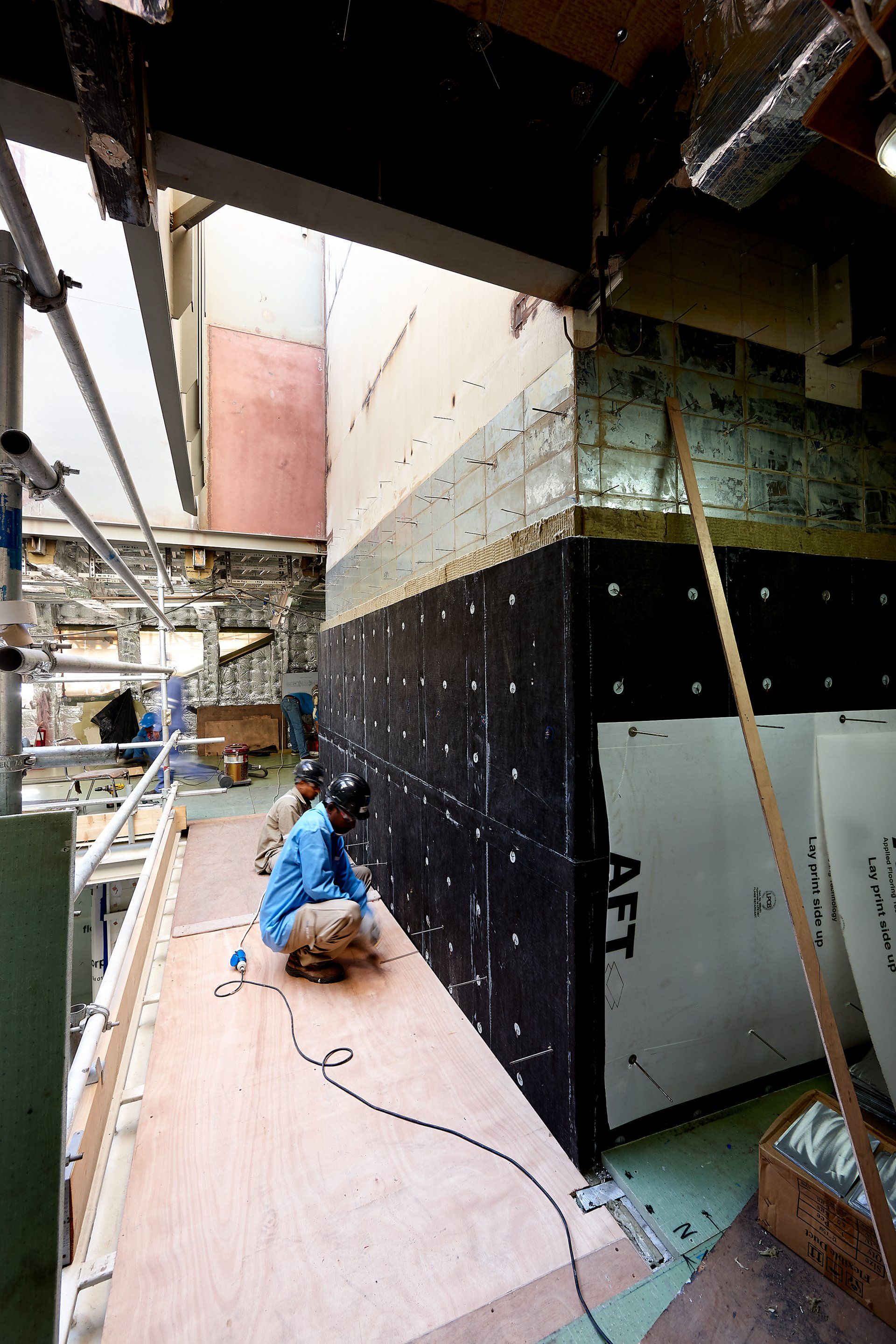 Transformation from a navy frigate to M/Y Yas in Abu Dhabi U.A.E. 2010. ©Dick Holthuis International Yacht Photographer.