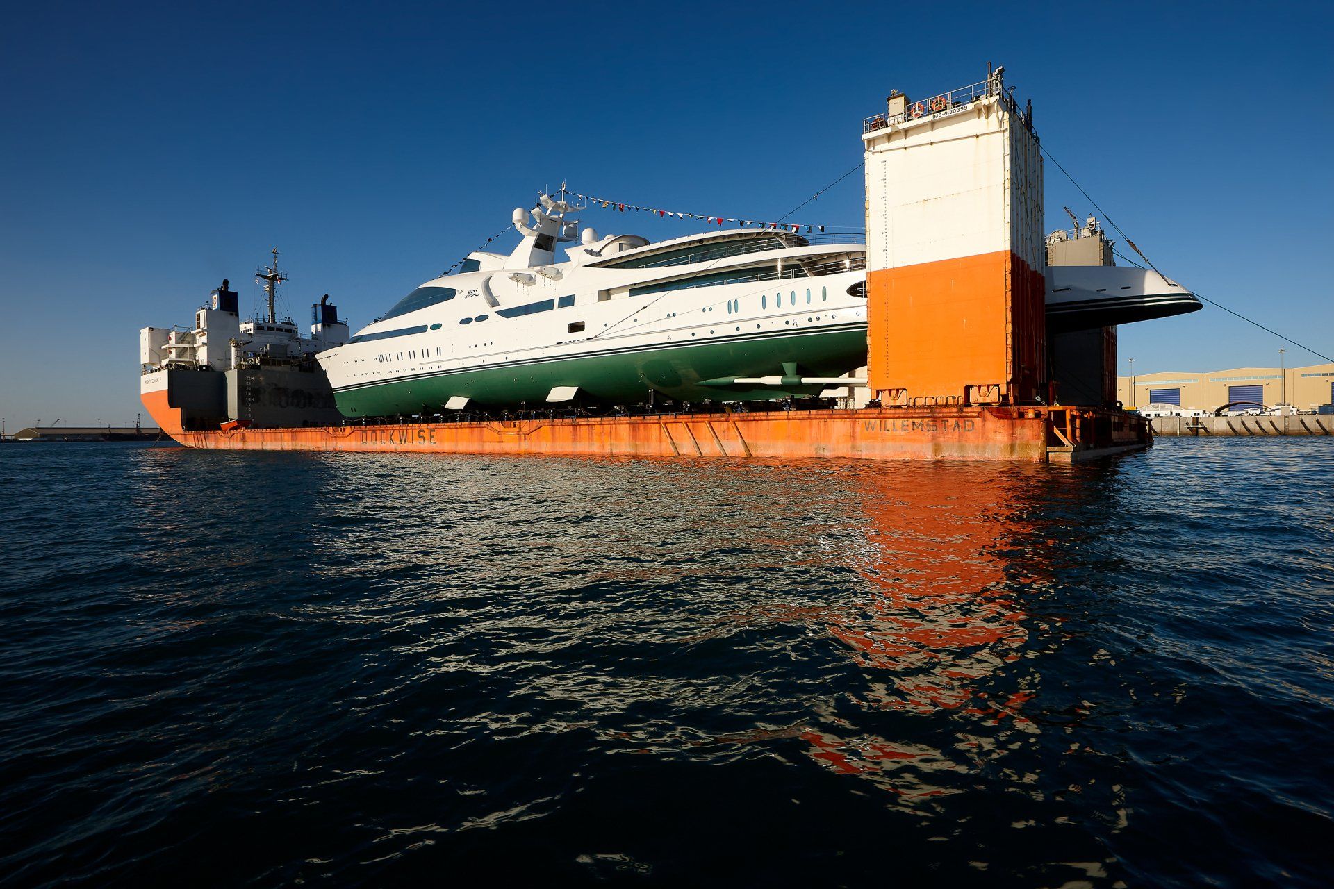 141m M/Y Yas during the launch in Abu Dhabi U.A.E. 2011. ©Dick Holthuis International Yacht Photographer.
