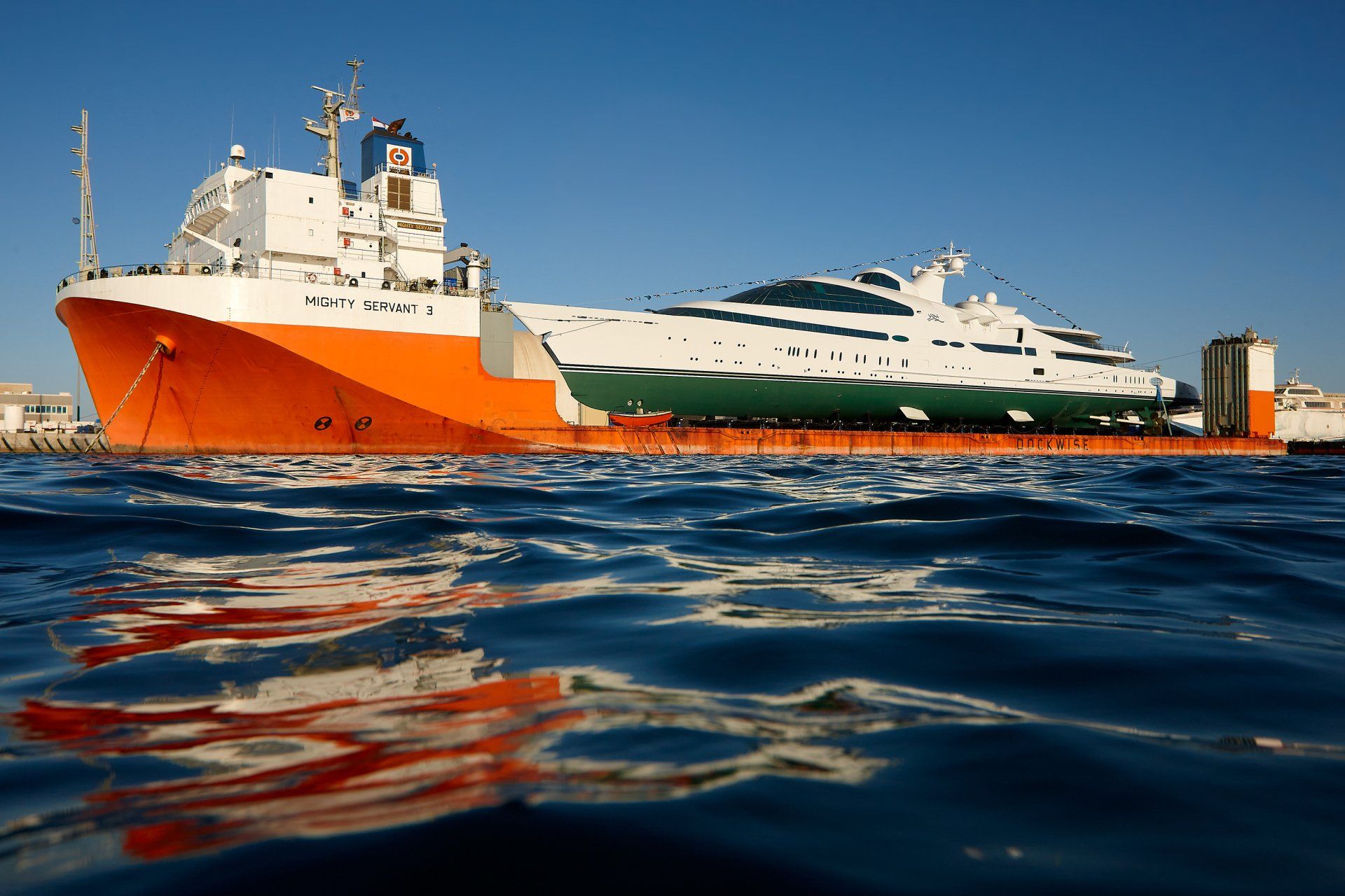141m M/Y Yas during the launch in Abu Dhabi U.A.E. 2011. ©Dick Holthuis International Yacht Photographer.