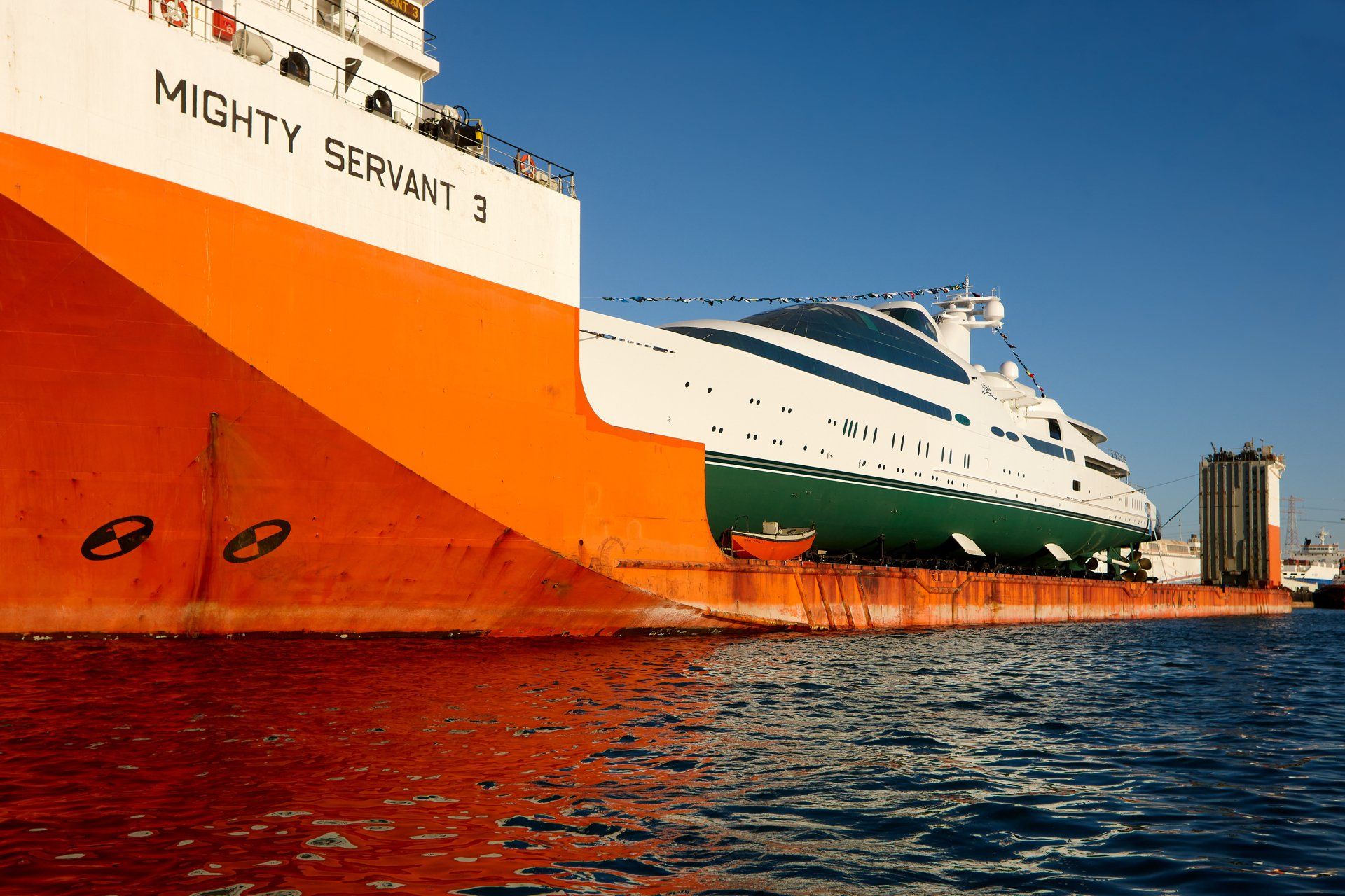 141m M/Y Yas during the launch in Abu Dhabi U.A.E. 2011. ©Dick Holthuis International Yacht Photographer.