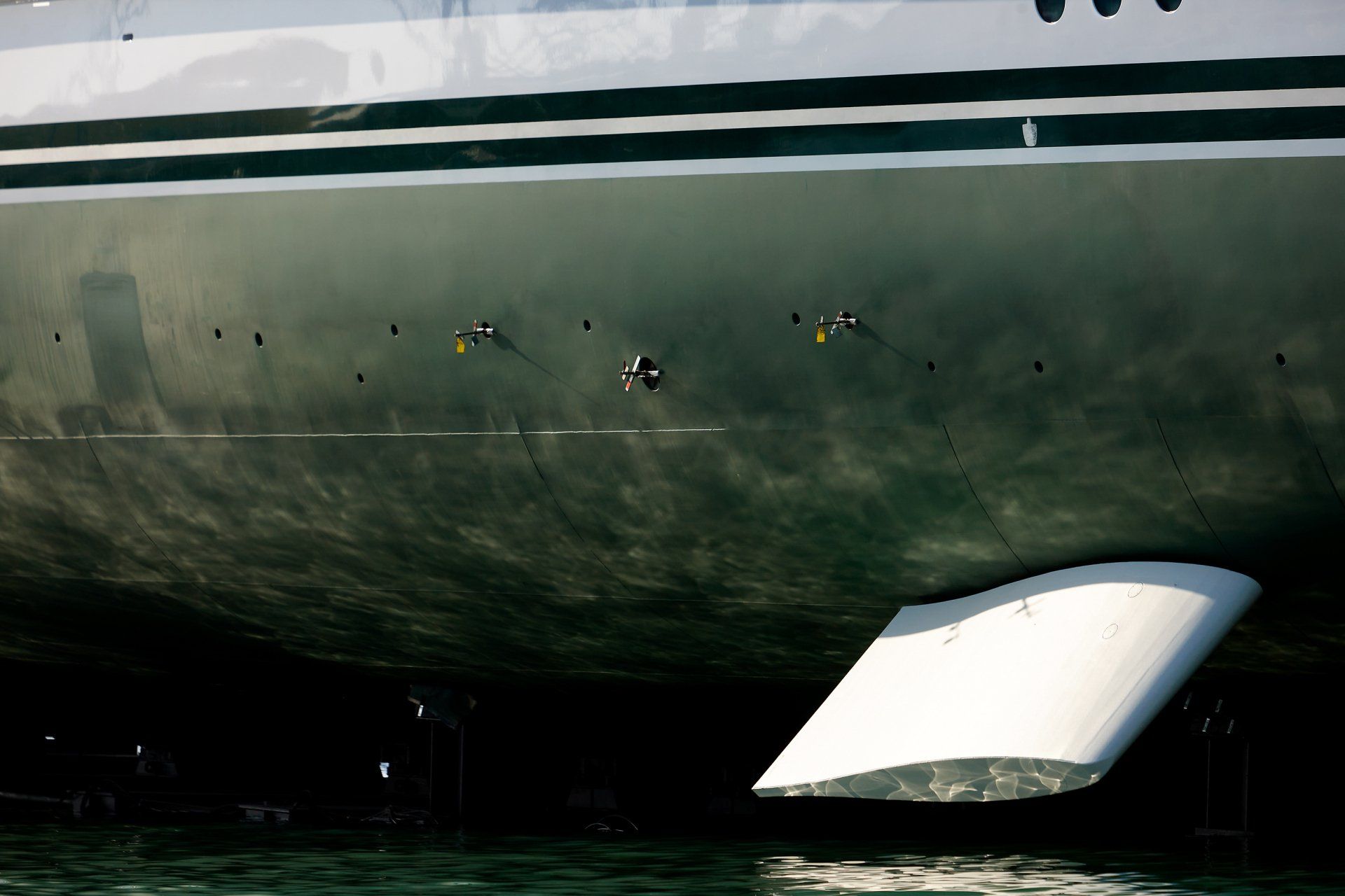 141m M/Y Yas during the launch in Abu Dhabi U.A.E. 2011. ©Dick Holthuis International Yacht Photographer.