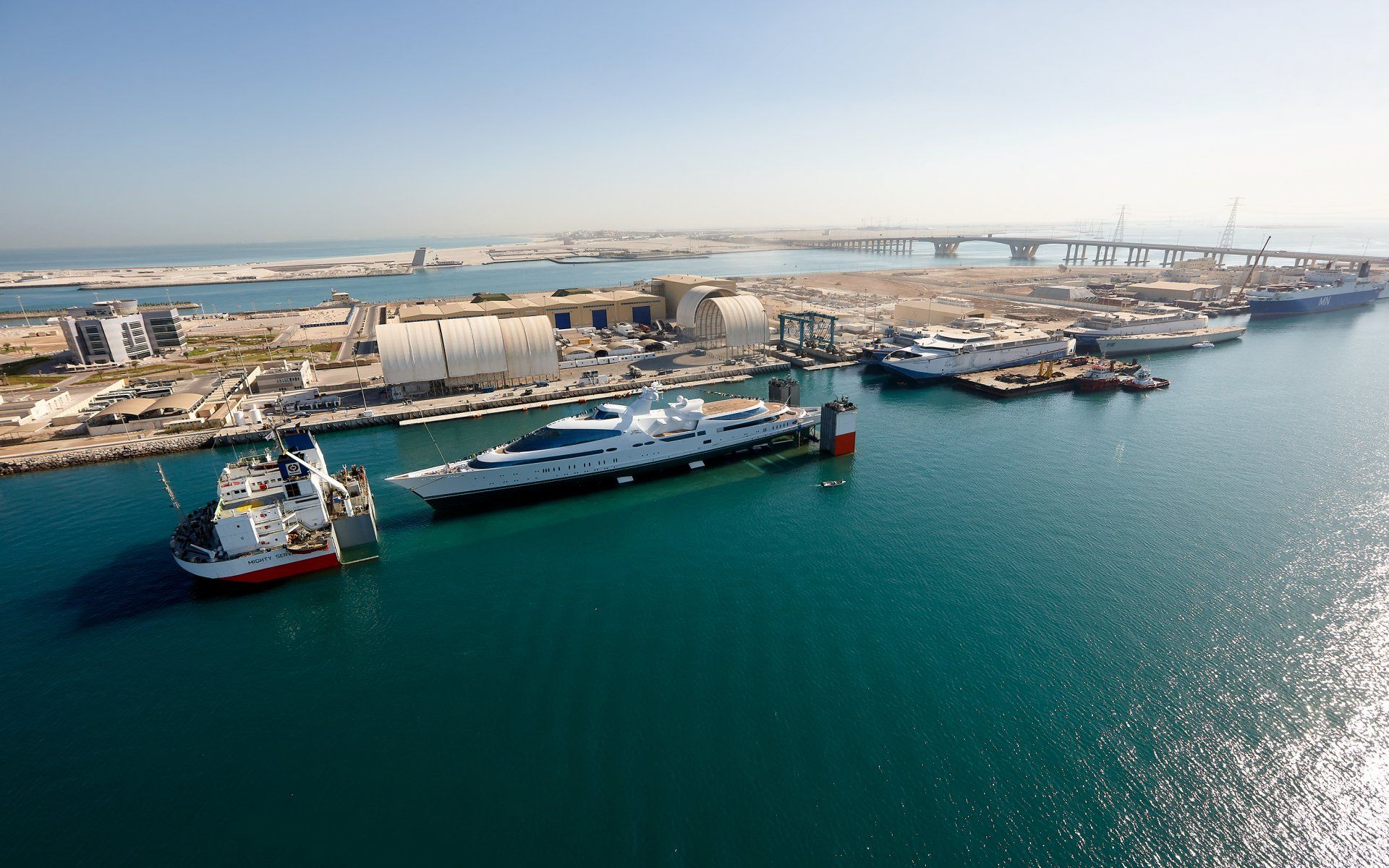 141m M/Y Yas during the launch in Abu Dhabi U.A.E. 2011. ©Dick Holthuis International Yacht Photographer.