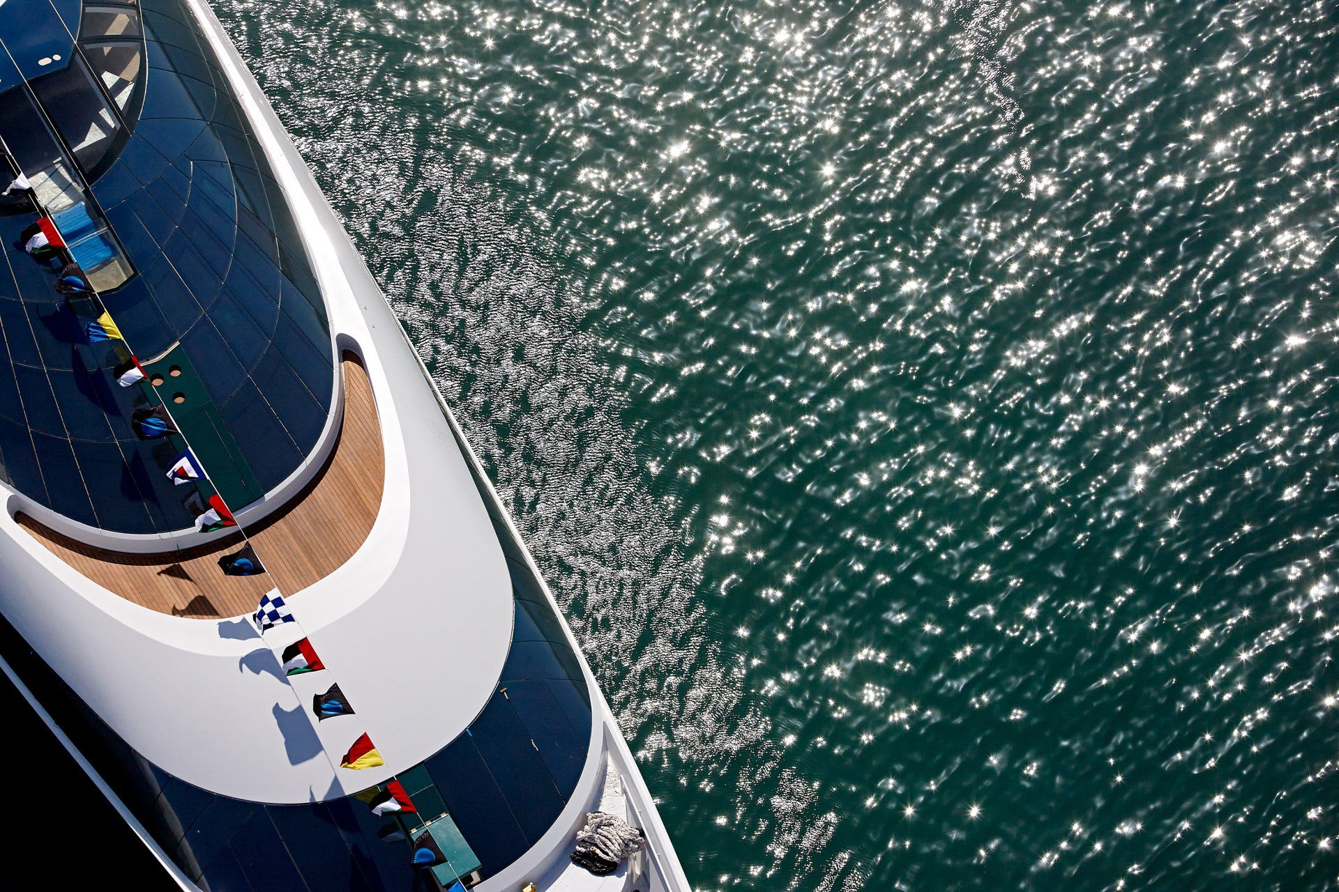 141m M/Y Yas during the launch in Abu Dhabi U.A.E. 2011. ©Dick Holthuis International Yacht Photographer.