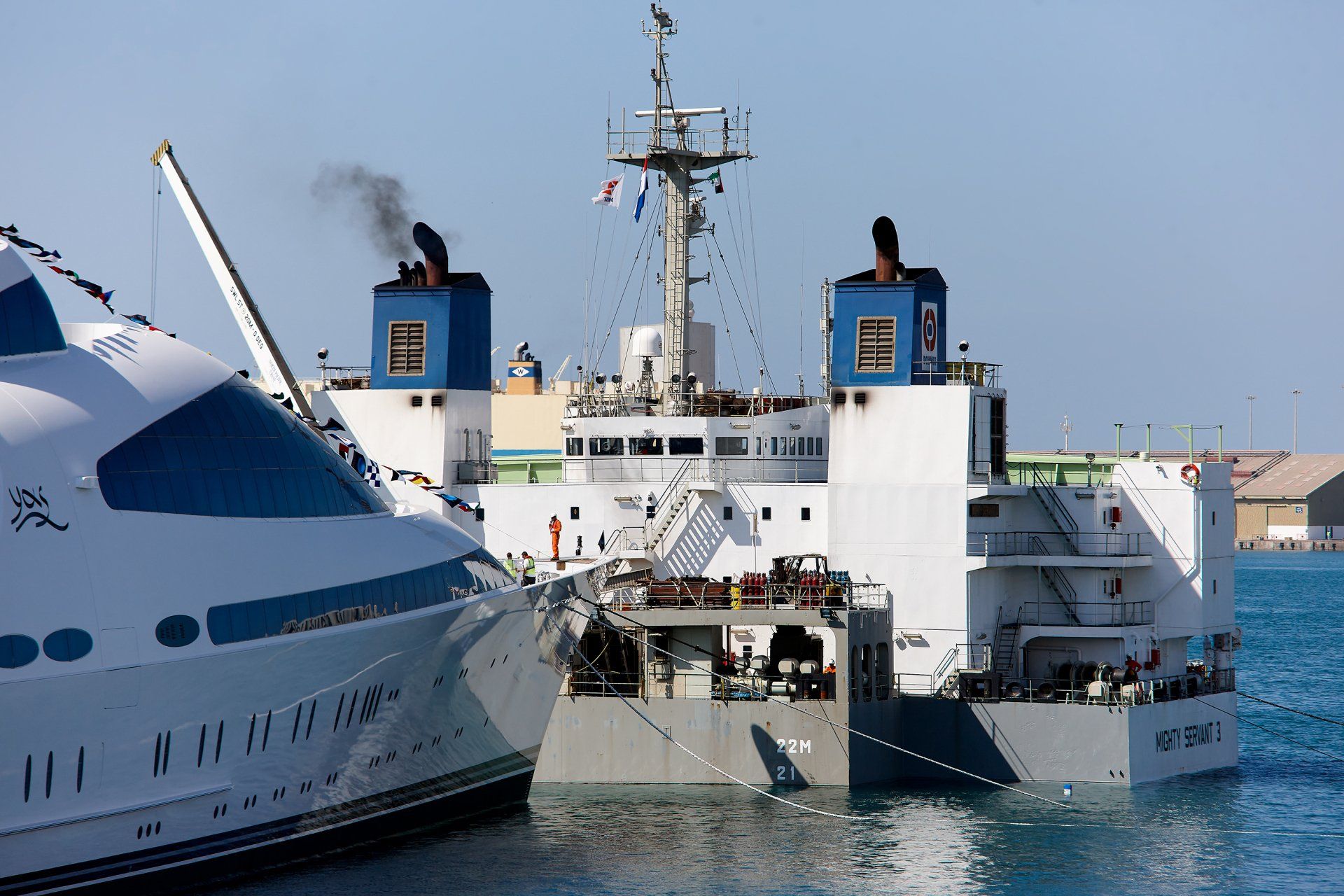 141m M/Y Yas during the launch in Abu Dhabi U.A.E. 2011. ©Dick Holthuis International Yacht Photographer.