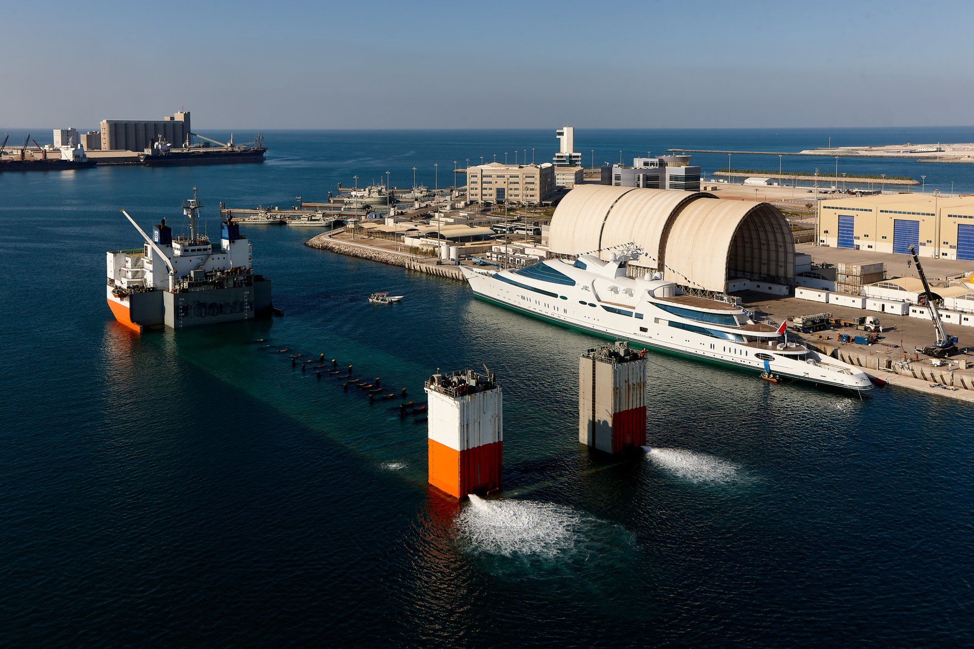 141m M/Y Yas during the launch in Abu Dhabi U.A.E. 2011. ©Dick Holthuis International Yacht Photographer.