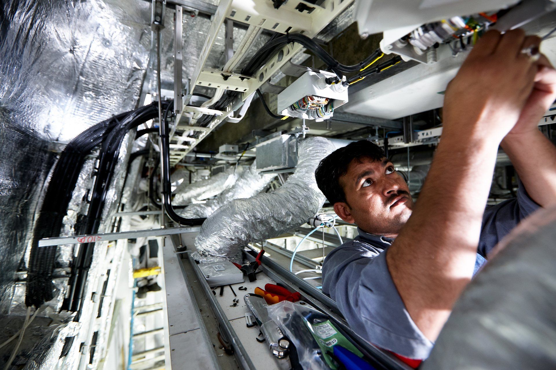 Transformation from a navy frigate to M/Y Yas in Abu Dhabi U.A.E. 2010. ©Dick Holthuis International Yacht Photographer.