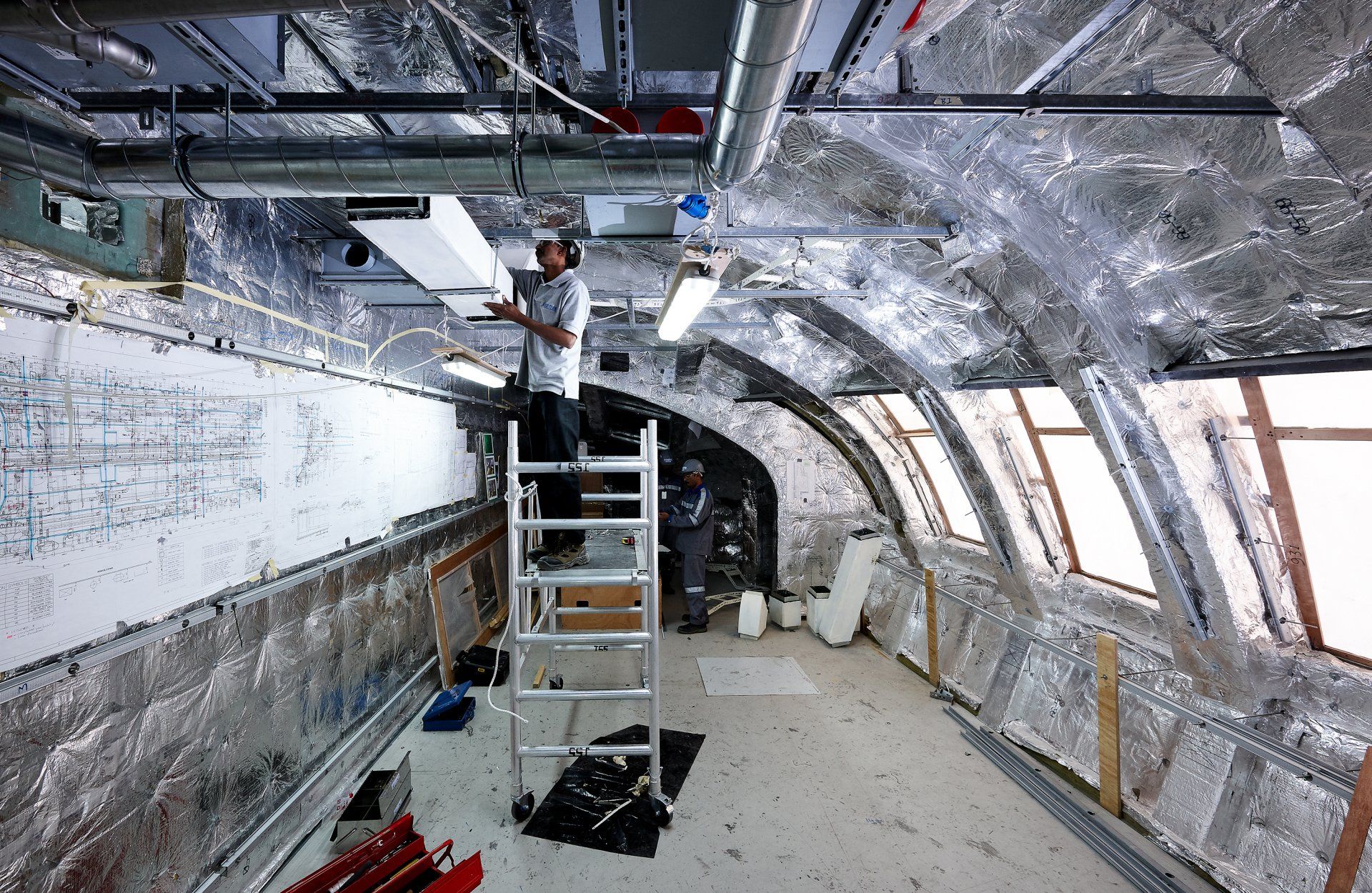 Transformation from a navy frigate to M/Y Yas in Abu Dhabi U.A.E. 2010. ©Dick Holthuis International Yacht Photographer.