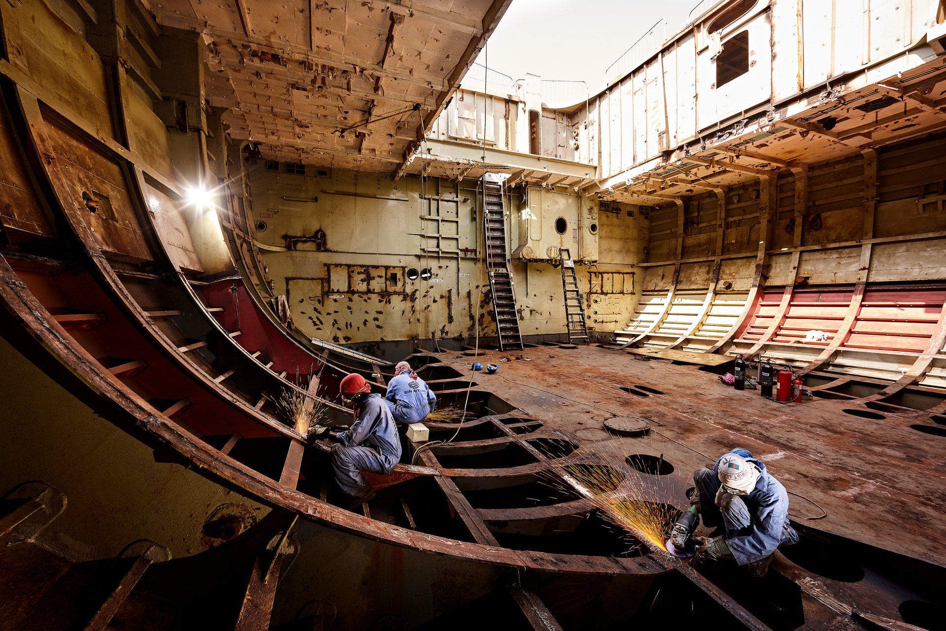 141m M/Y Yas During the construction in Abu Dhabi U.A.E.. ©Dick Holthuis International Yacht Photographer.
