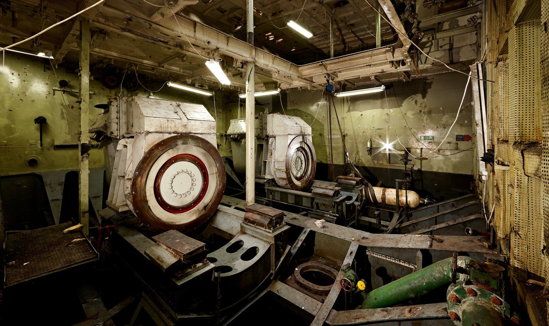 Transformation from a navy frigate to M/Y Yas in Abu Dhabi U.A.E. 2008. ©Dick Holthuis International Yacht Photographer.