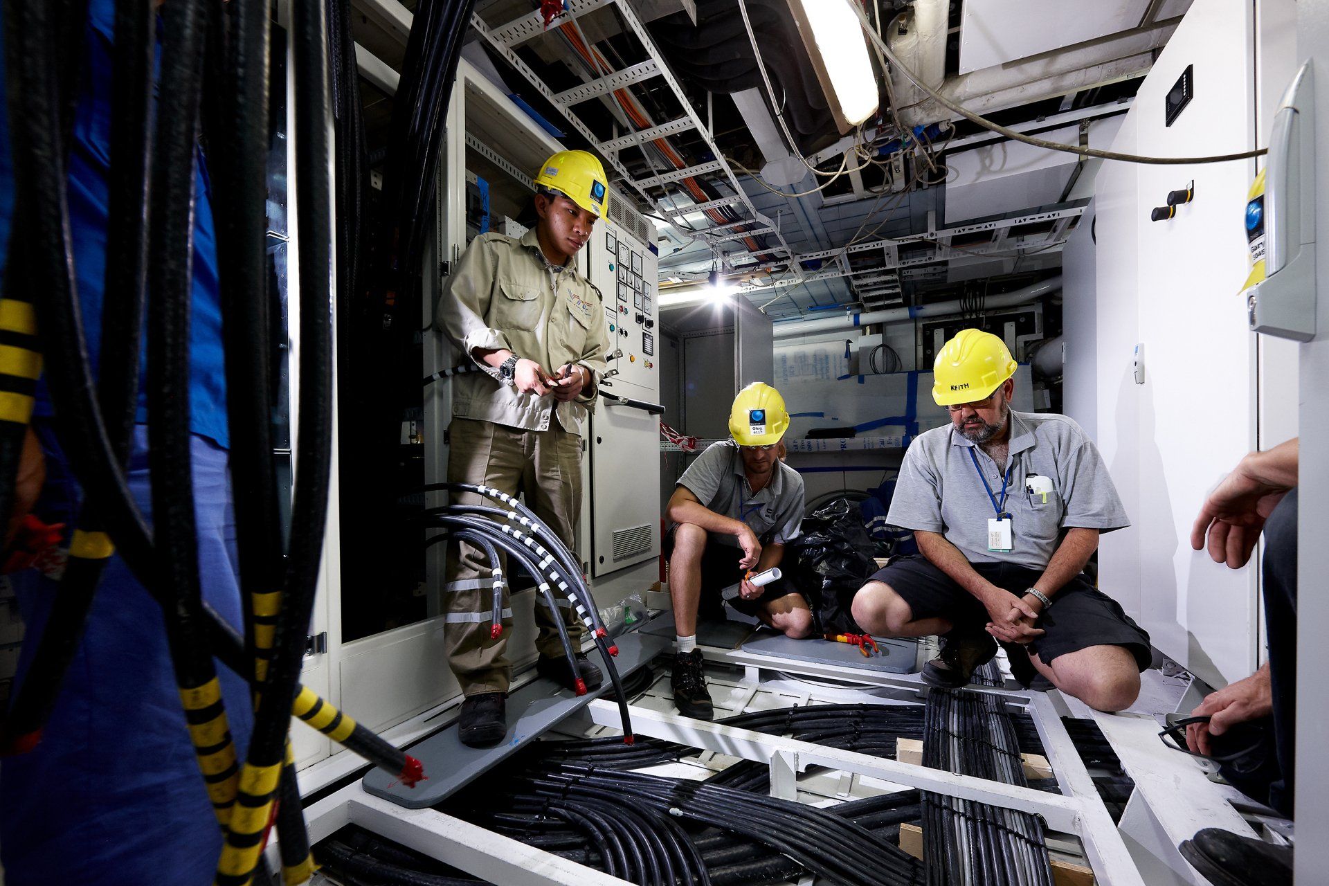 Transformation from a navy frigate to M/Y Yas in Abu Dhabi U.A.E. 2010. ©Dick Holthuis International Yacht Photographer.