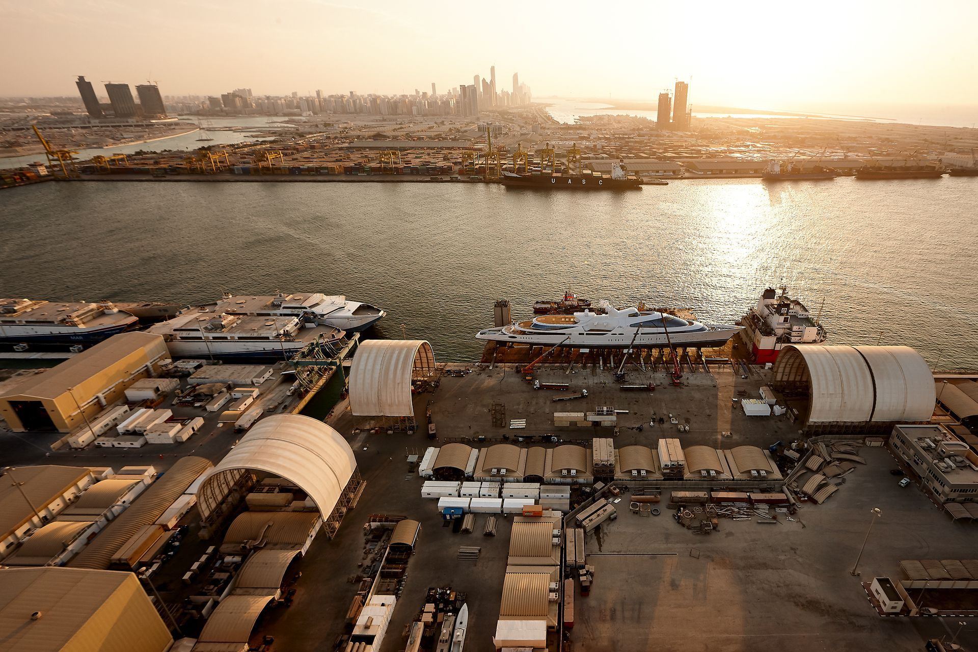 141m M/Y Yas during the launch in Abu Dhabi U.A.E. 2011. ©Dick Holthuis International Yacht Photographer.