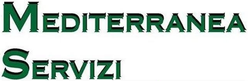 Logo verde “Mediterranea Servizi” su sfondo bianco.