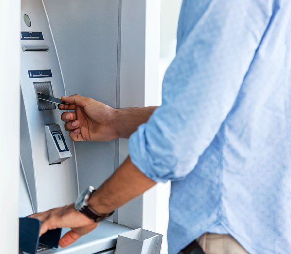 Man Withdrawing Money