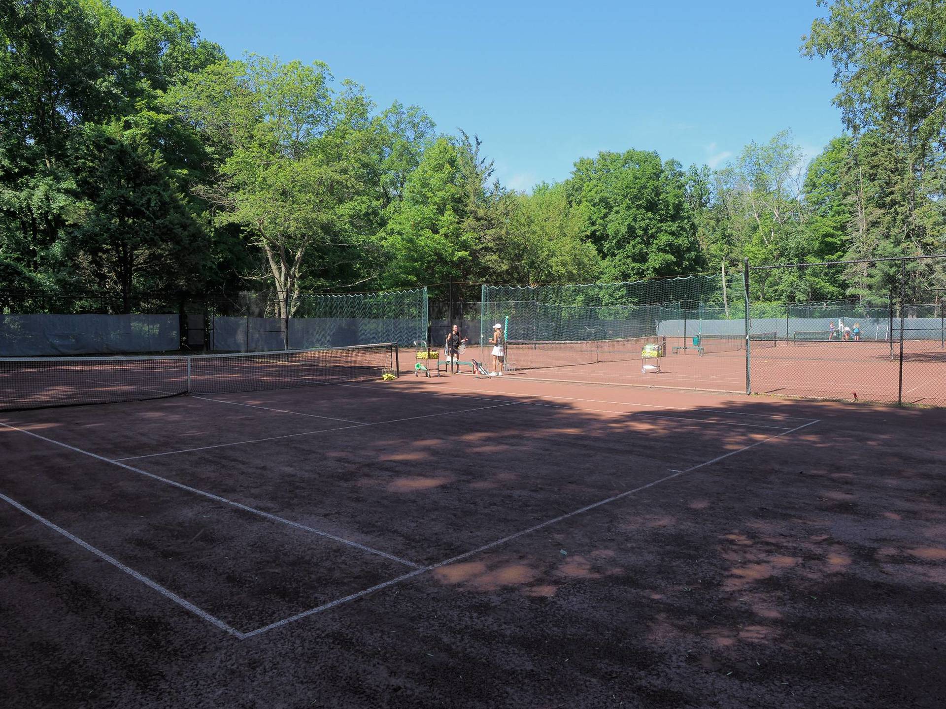 playing tennis  1