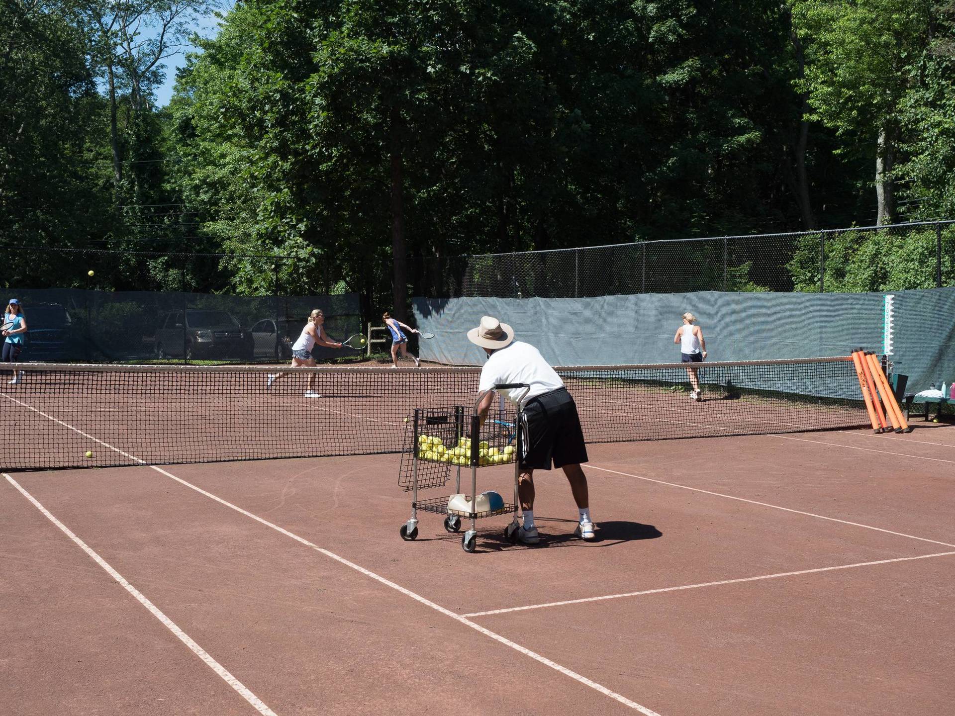 playing tennis  3