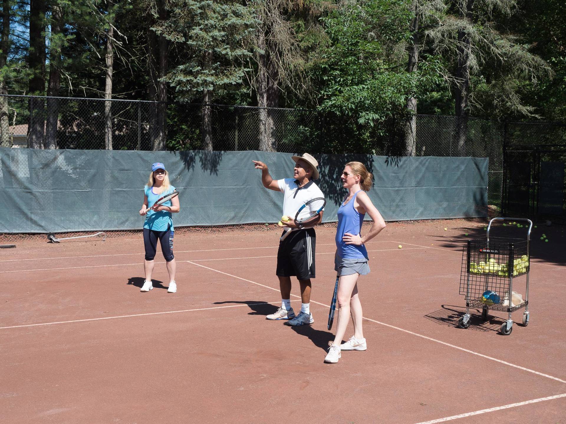 playing tennis  4