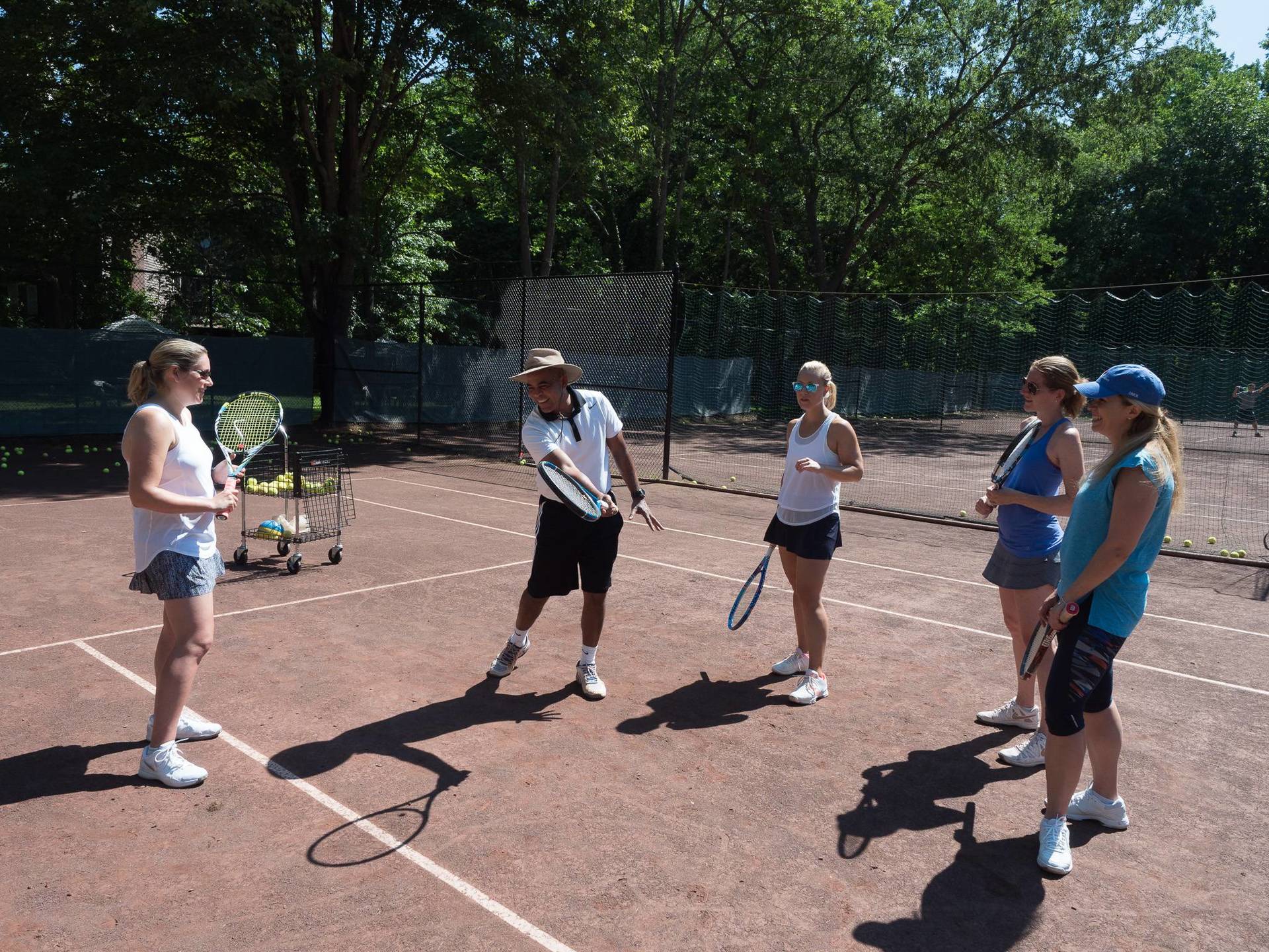 playing tennis  8