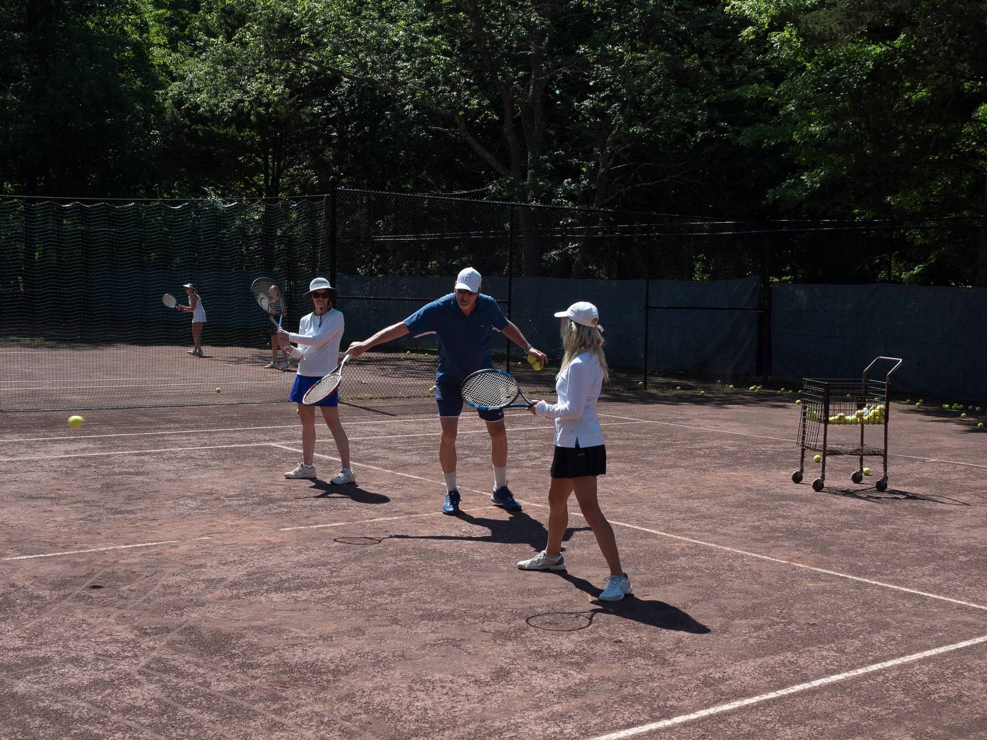 playing tennis  9