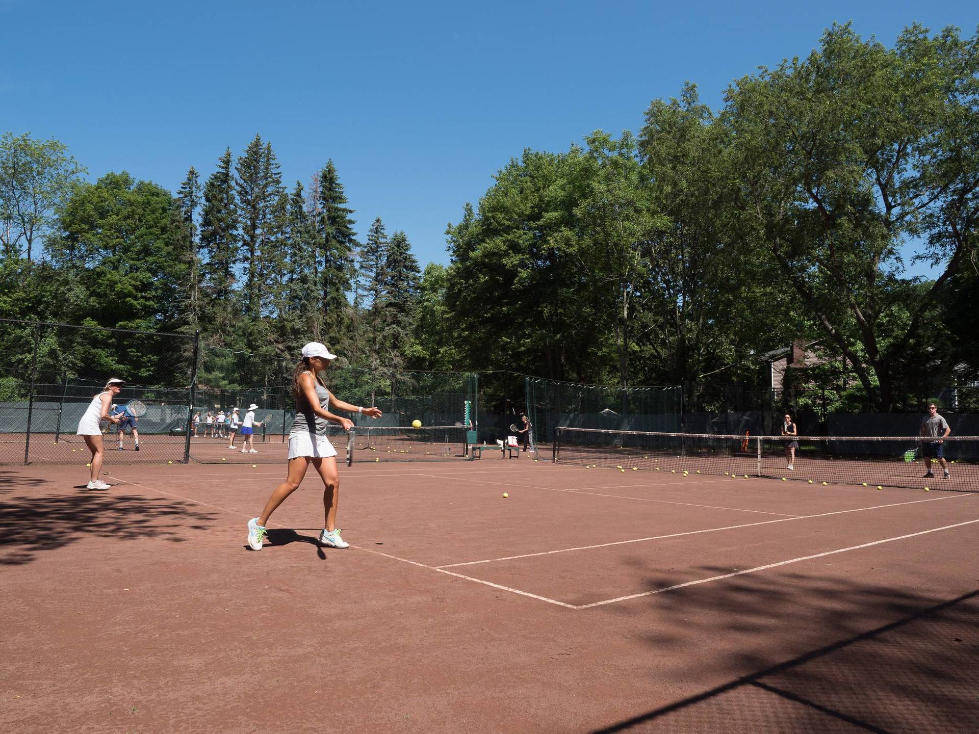 playing tennis  7