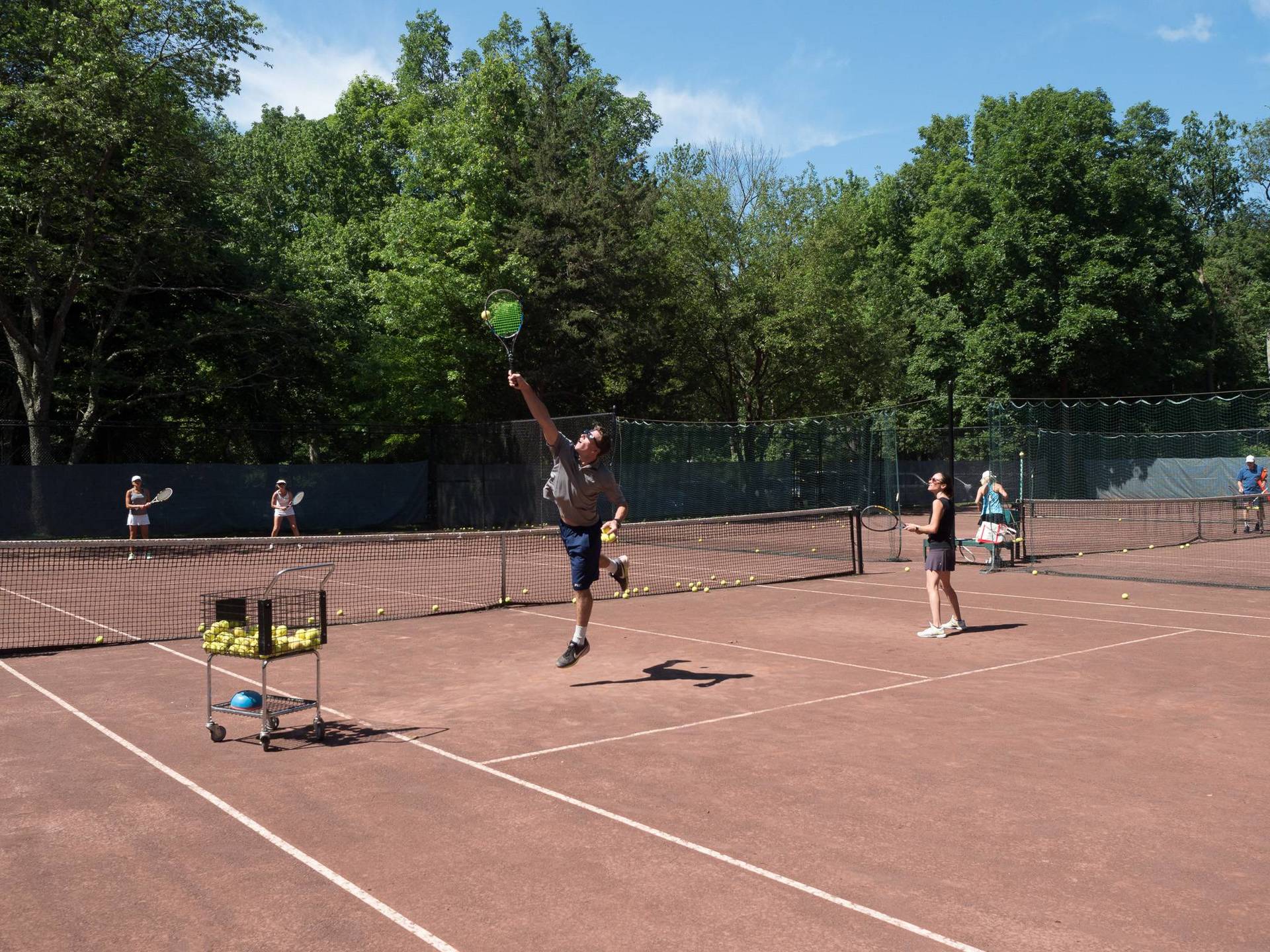 playing tennis  11