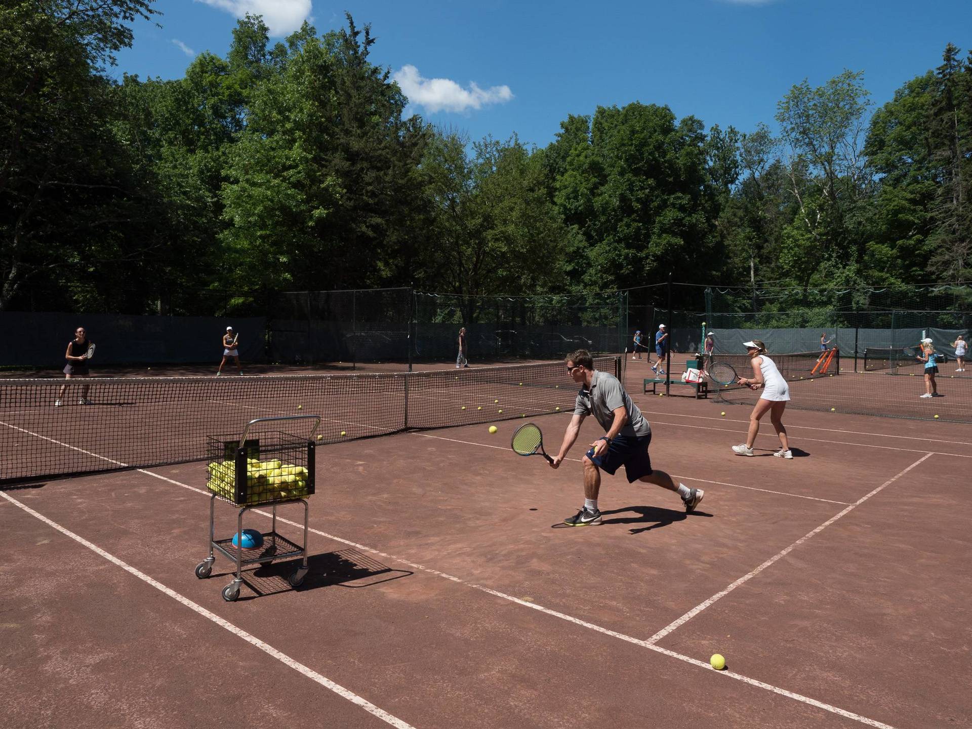 playing tennis  13