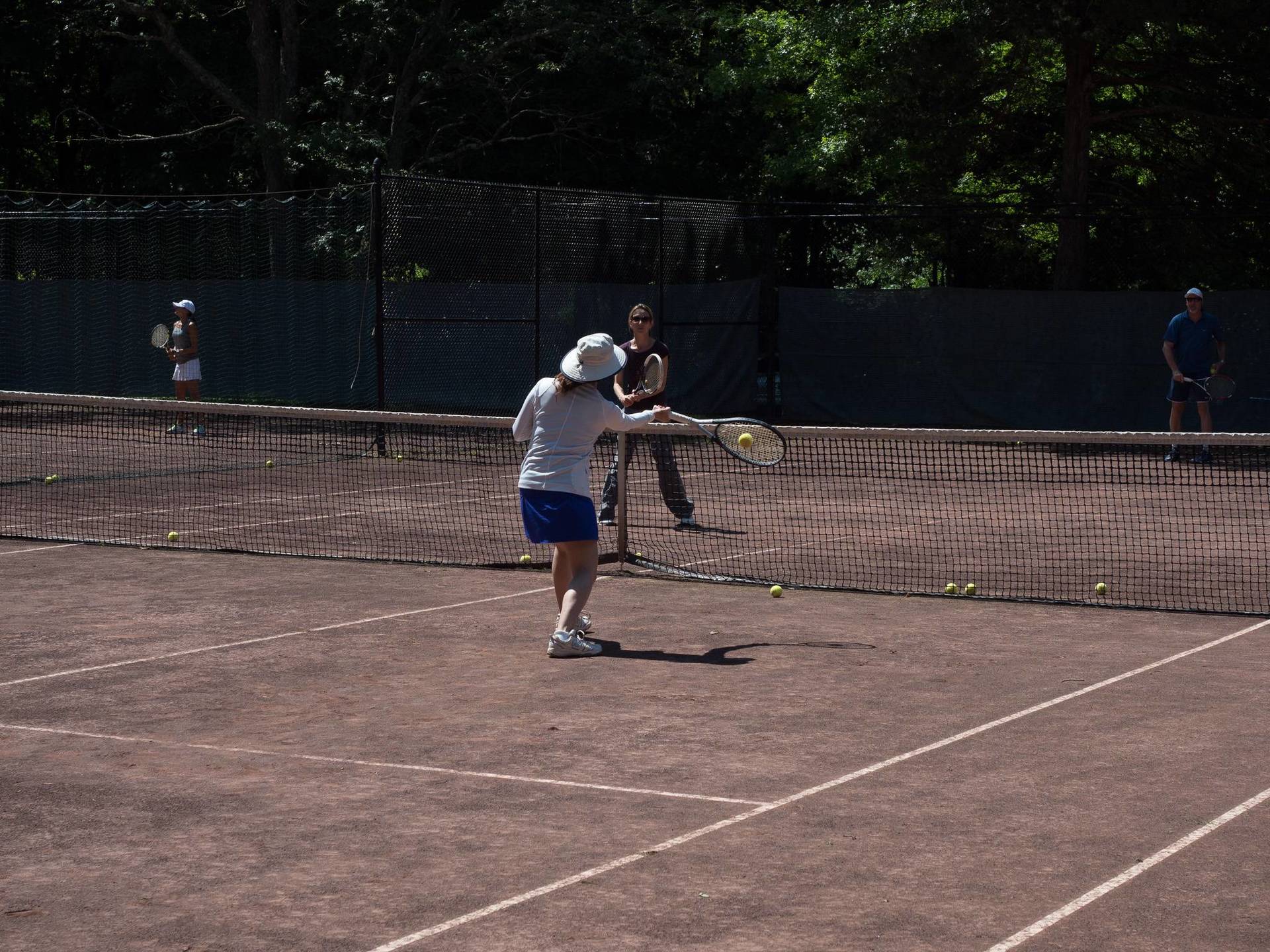 playing tennis  12