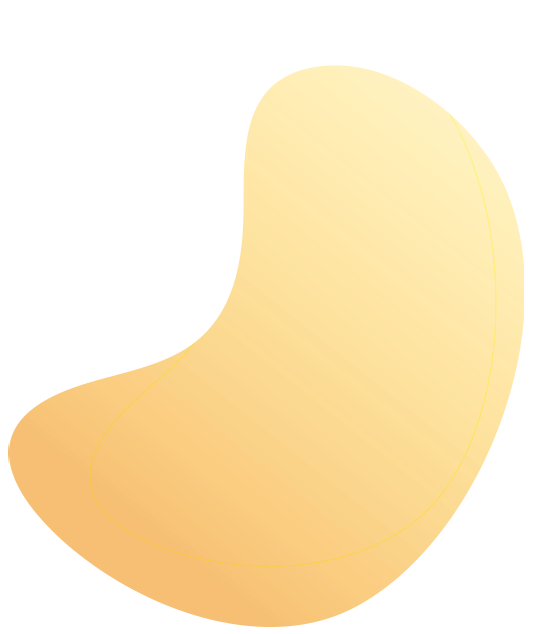 A yellow circle on a white background that looks like a crescent moon.
