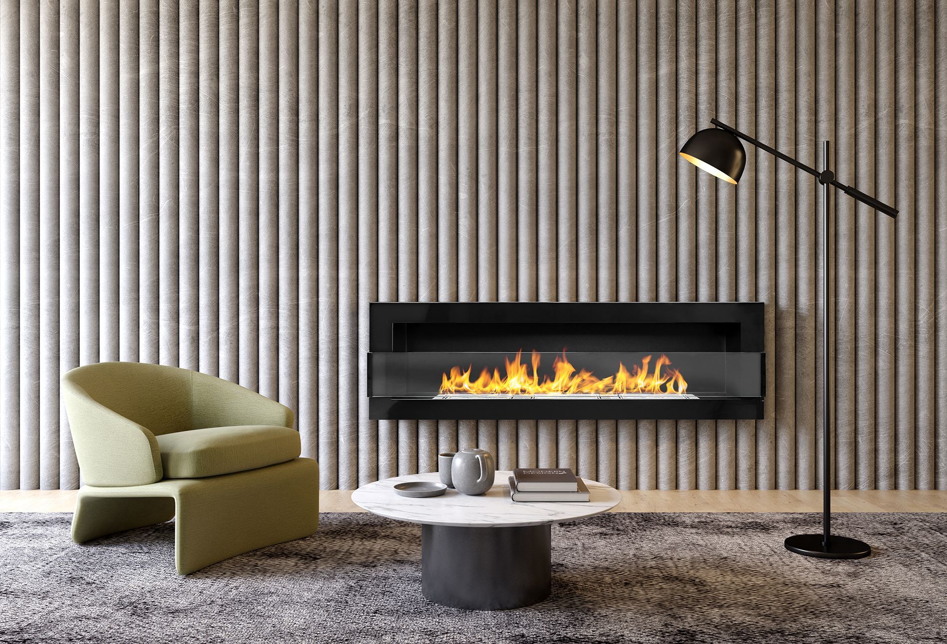 1200 × 400 met glasscherm