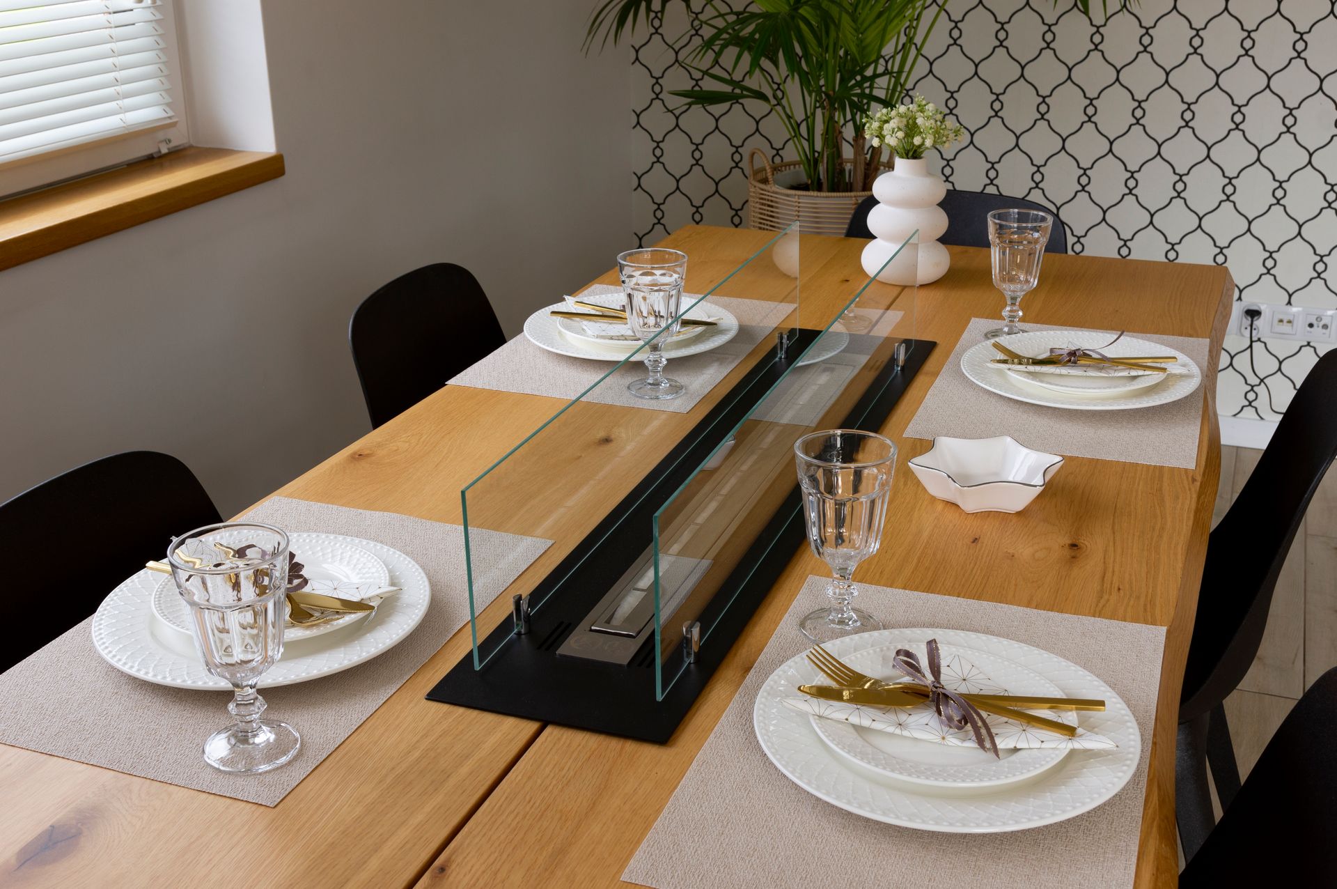Lineair 100 cm met glasschermen
