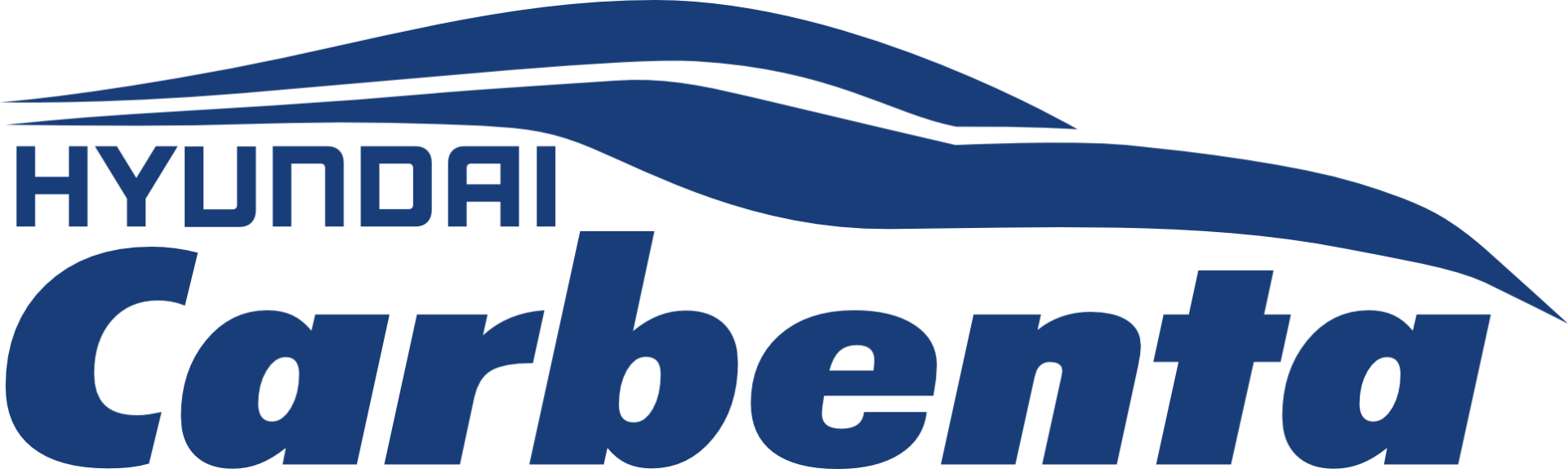 A blue and white logo for hyundai carbonta