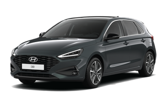 A green car with a black roof is on a white background.