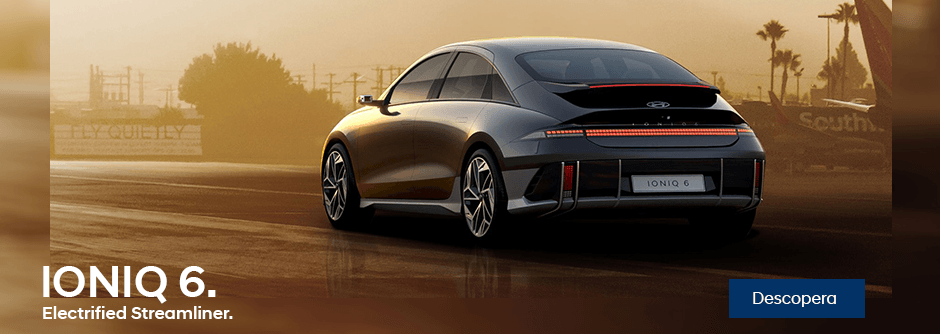 A hyundai ioniq 6 is being advertised on a website.