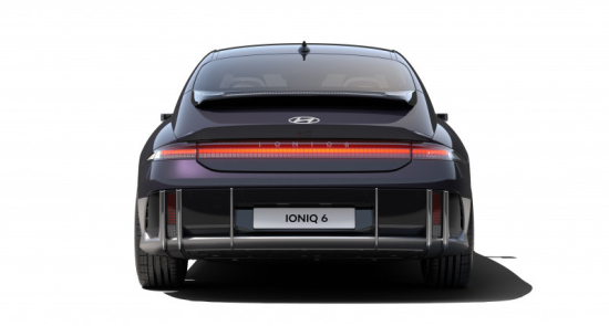 The rear end of a hyundai ioniq 6 is shown on a white background.
