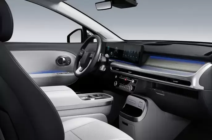 A close up of a car dashboard with a display that says 24 Inster