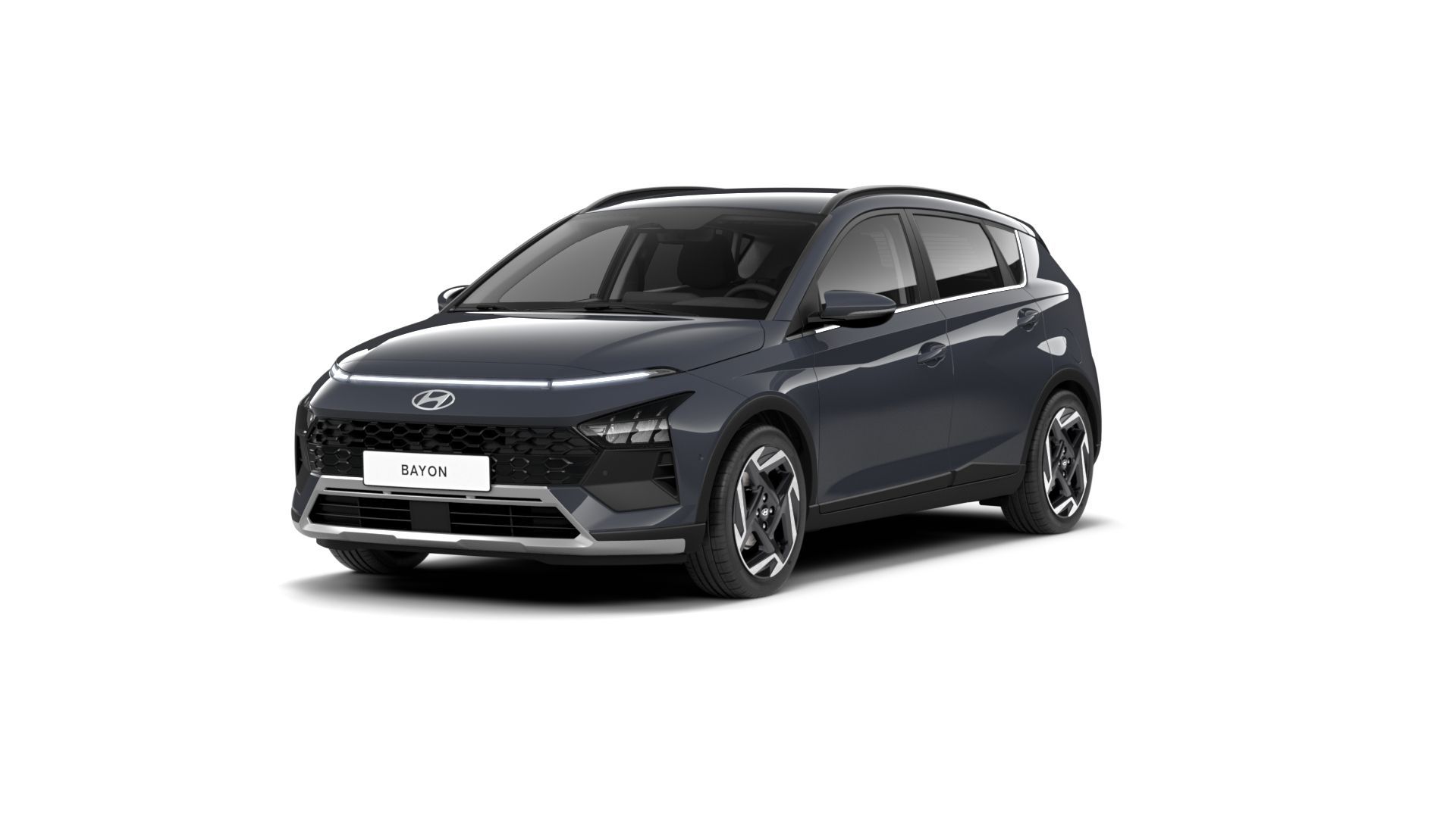 A hyundai bayon is shown on a white background.