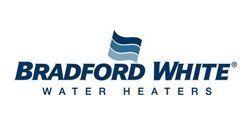 Bradford white water heaters logo on a white background