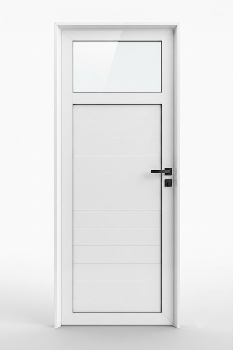 Puerta de interior vidrio 1/4 superior de 0,80x2,00