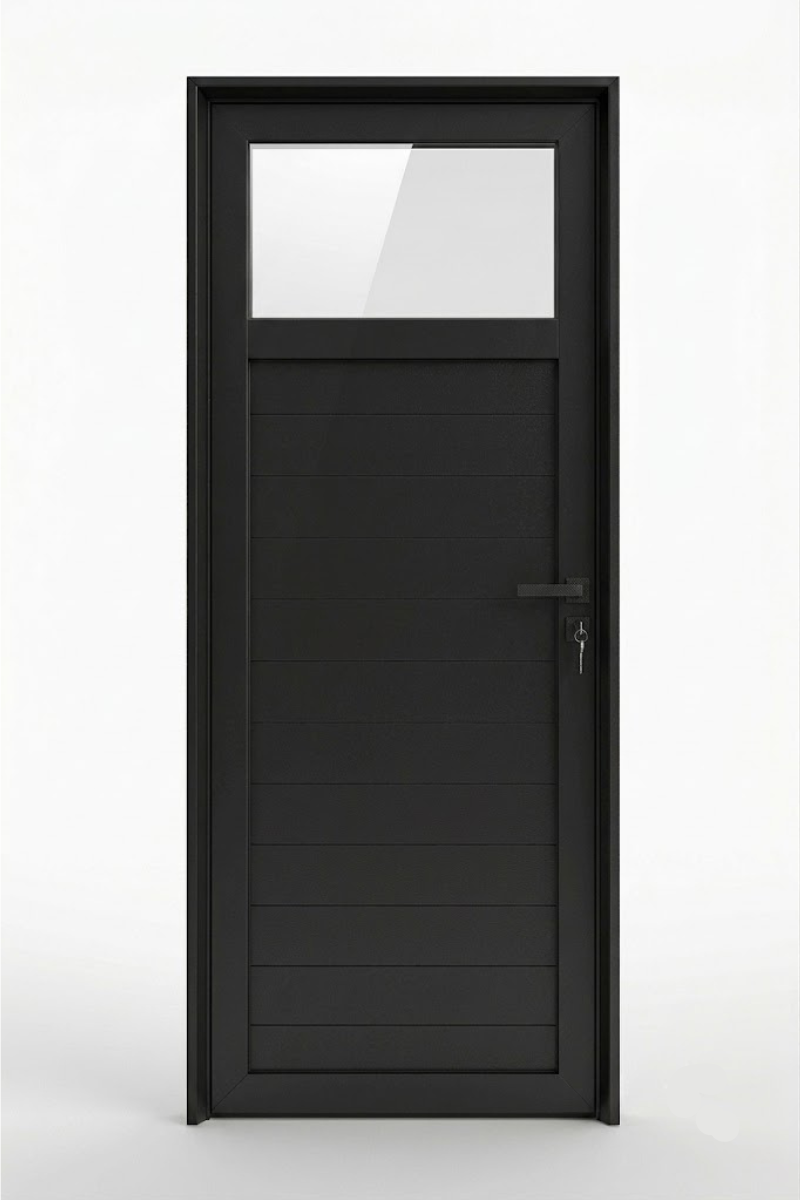 Puerta de exterior 1/4 de vidrio de 0,80x2,00
