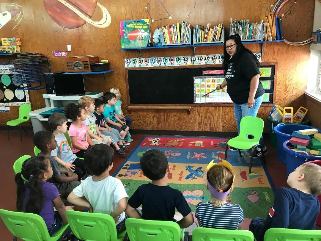 Teacher and Students — Sacramento, CA — Tot Town Child Development Center, Inc.